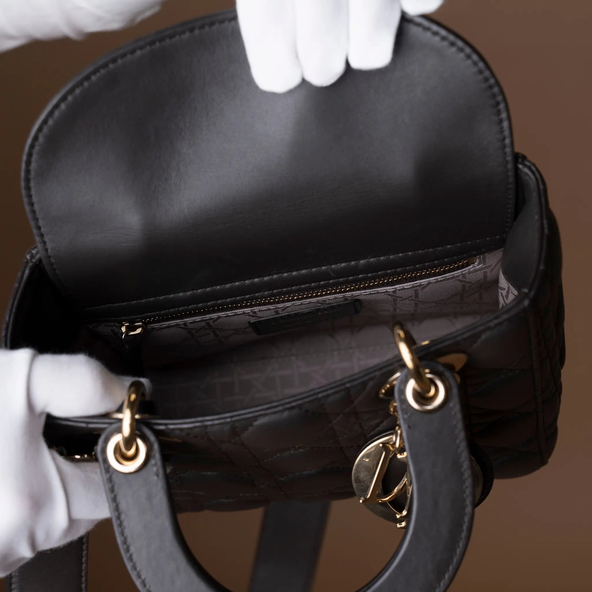 Dior Small Lambskin Cannage My ABCDior Lady Dior — Side Profile