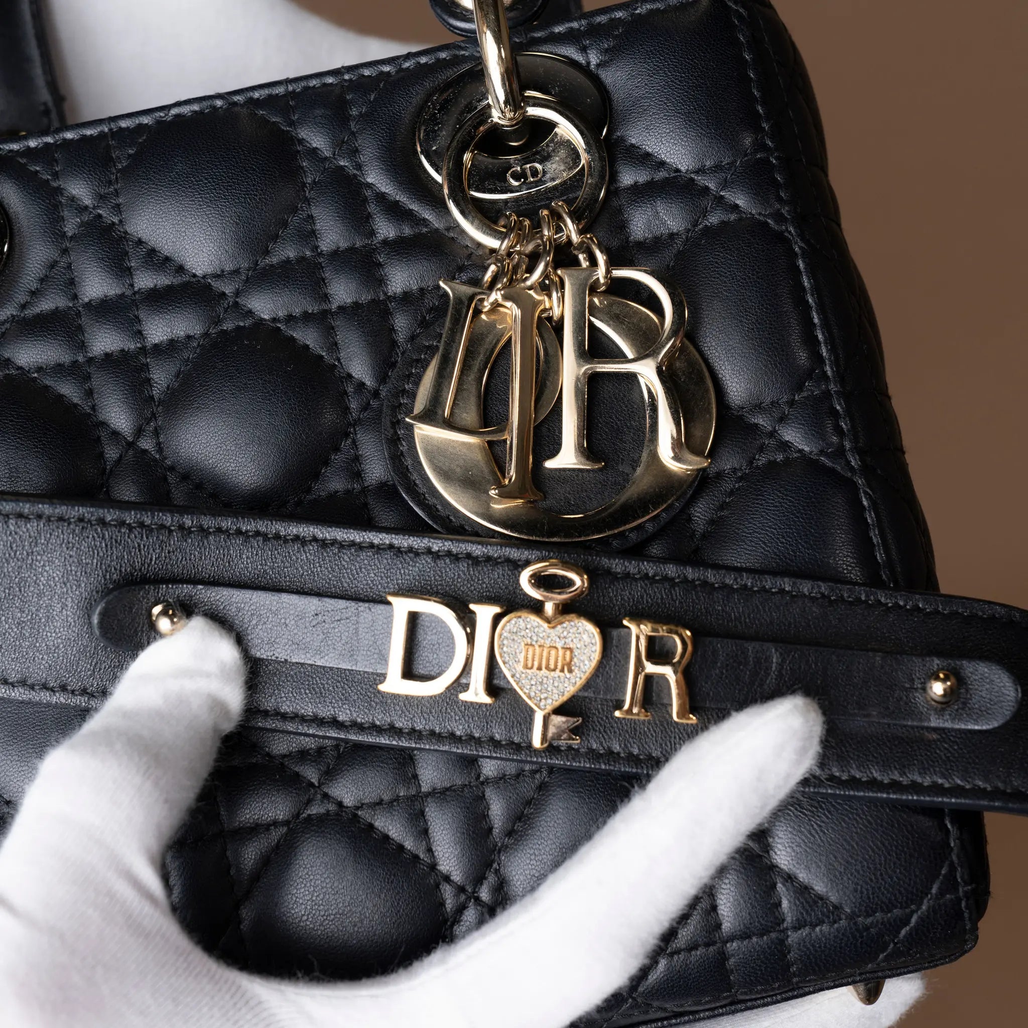 Dior Small Lambskin Cannage My ABCDior Lady Dior — Side Profile