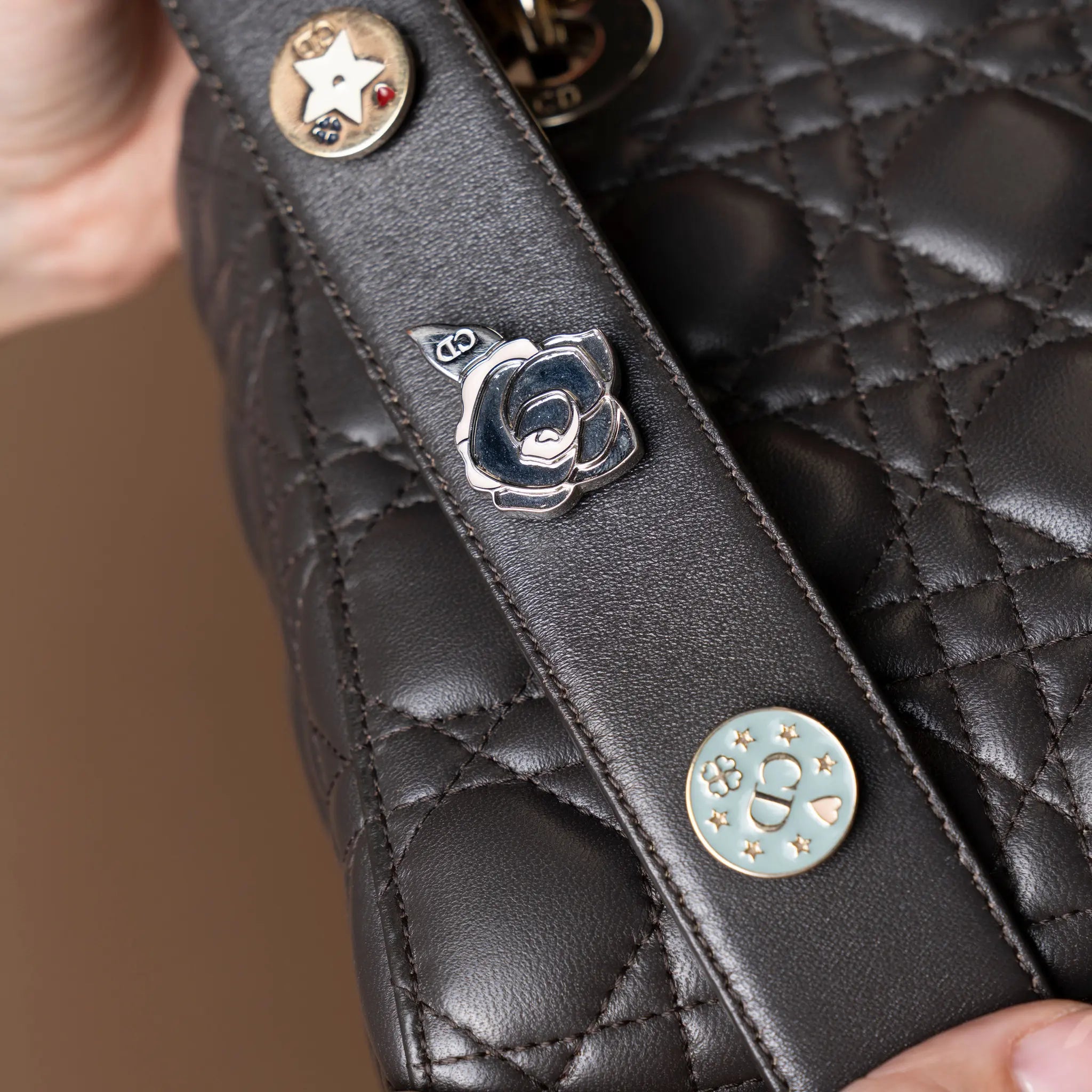 Dior Small Lambskin Cannage My ABCDior Lady Dior — Side Profile