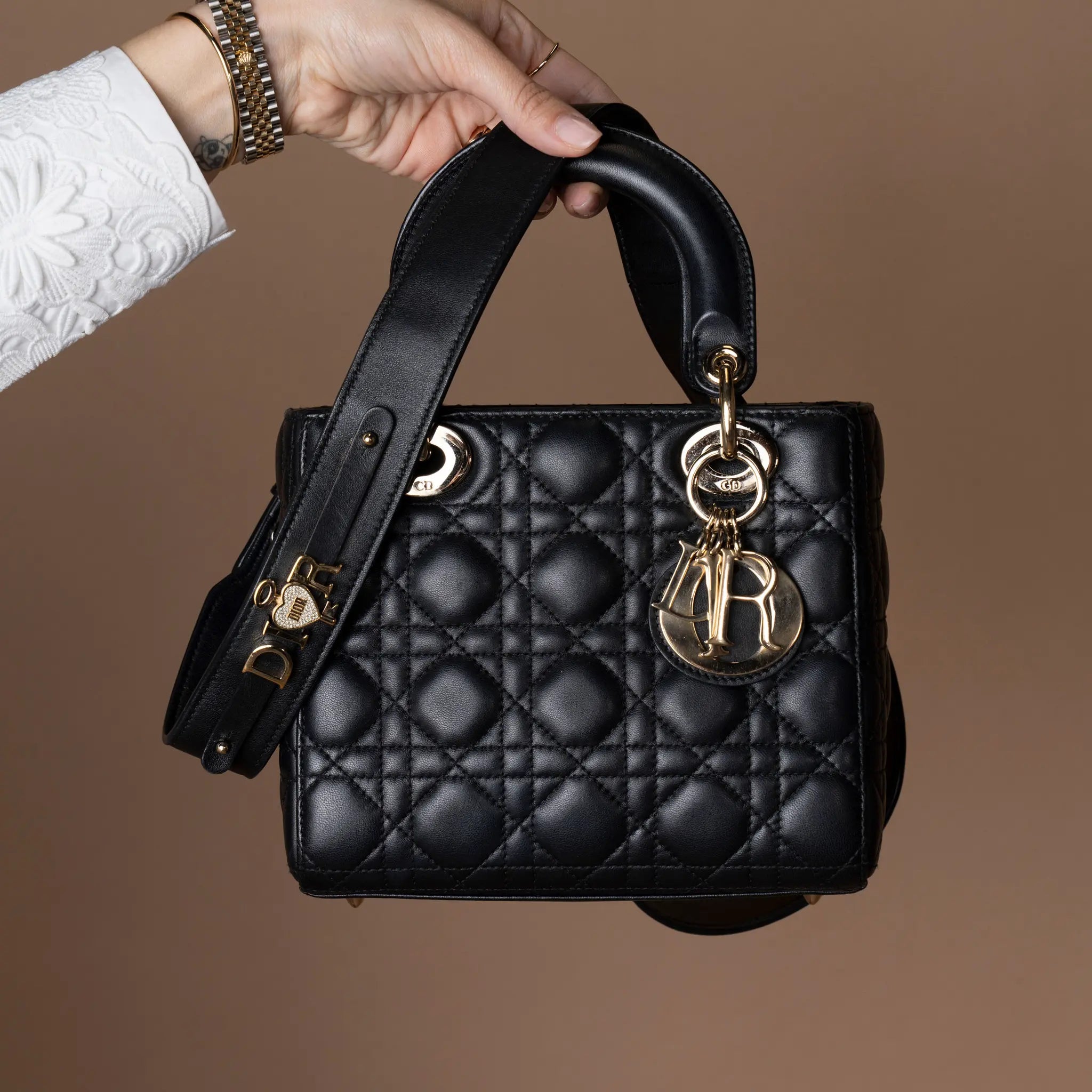 Dior Small Lambskin Cannage My ABCDior Lady Dior — Close-up Detail