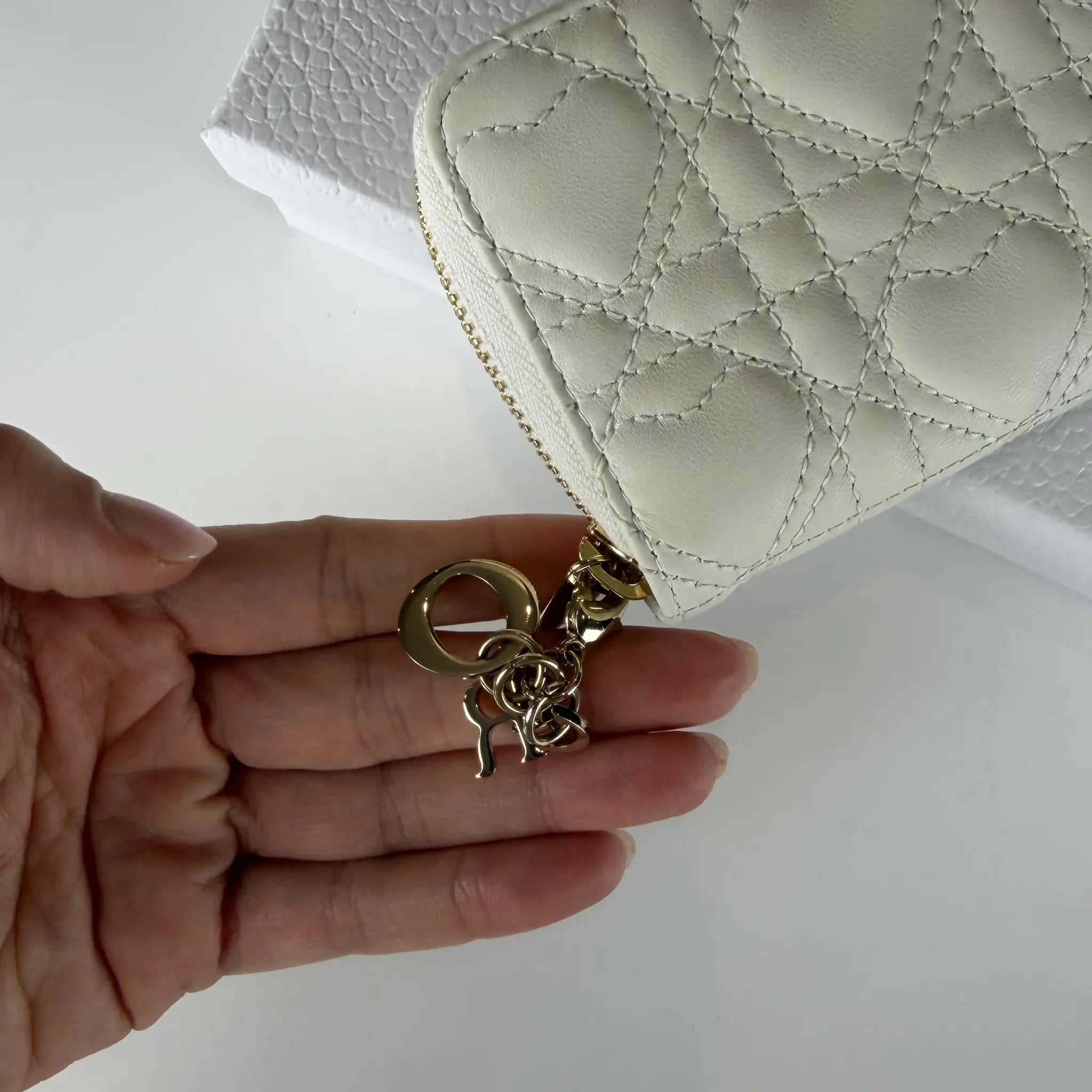 Dior Small Lambskin Heart Lady Dior Coin Pouch