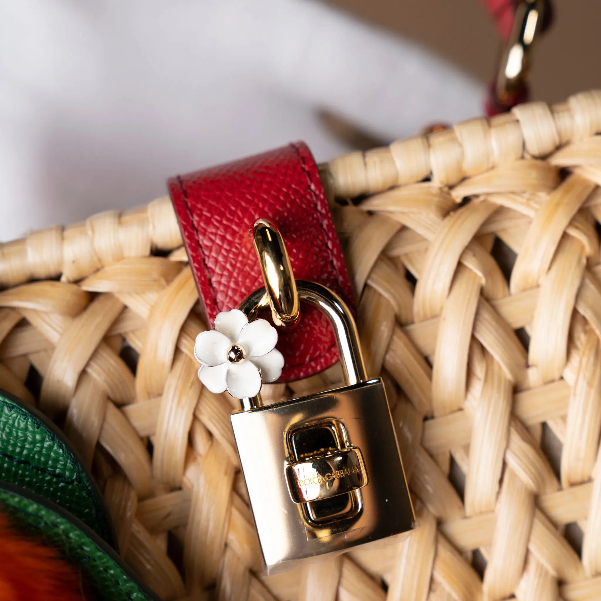 Dolce & Gabbana Box Wicker Bag — Front View