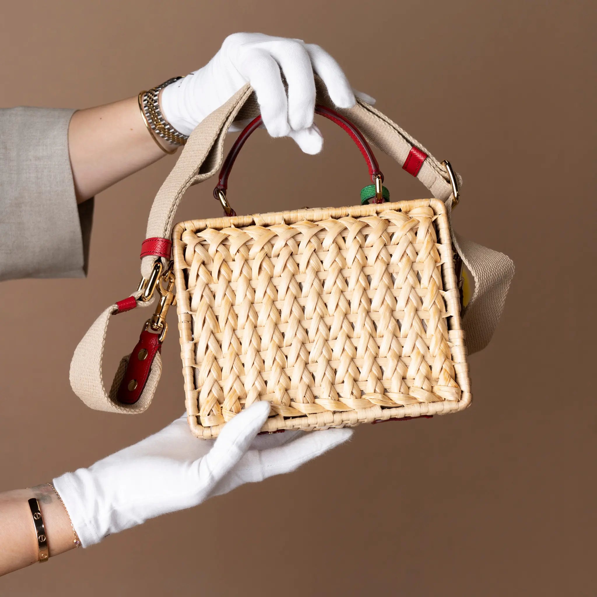 Dolce & Gabbana Box Wicker Bag — Interior Detail
