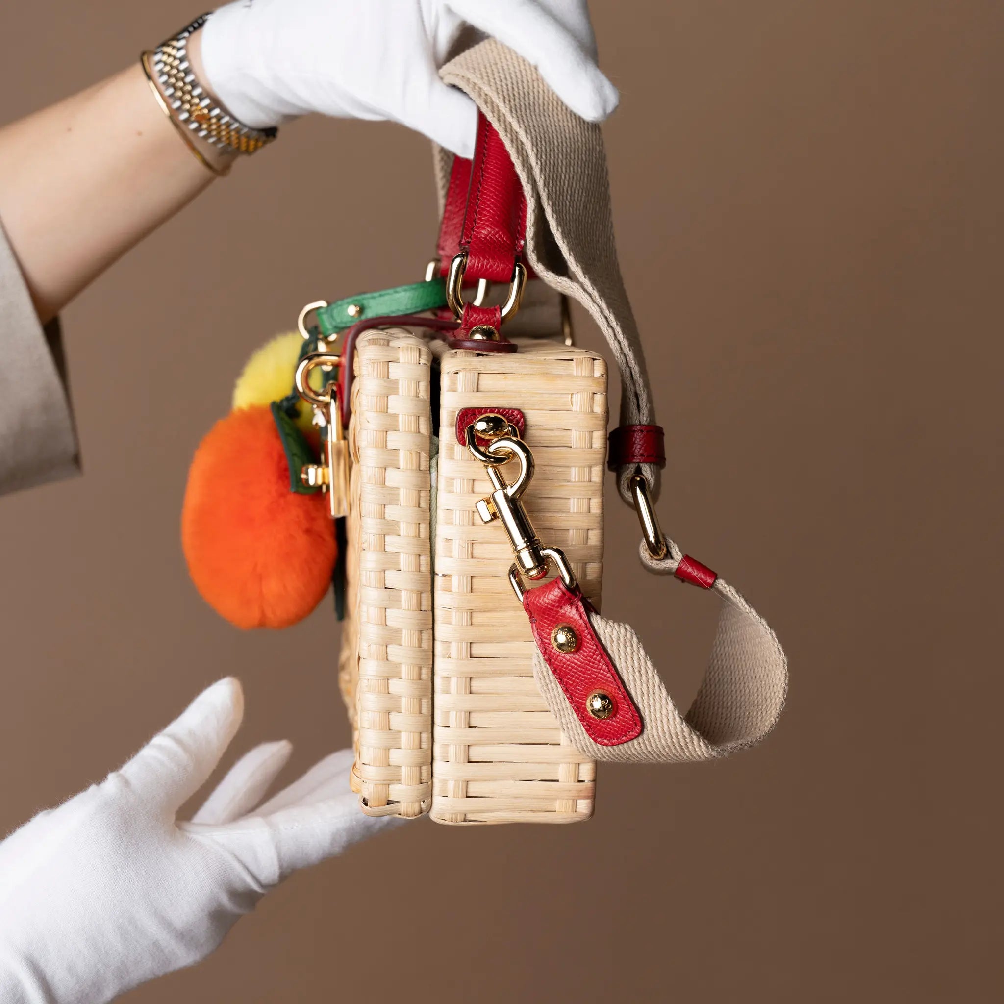 Dolce & Gabbana Box Wicker Bag — View 9