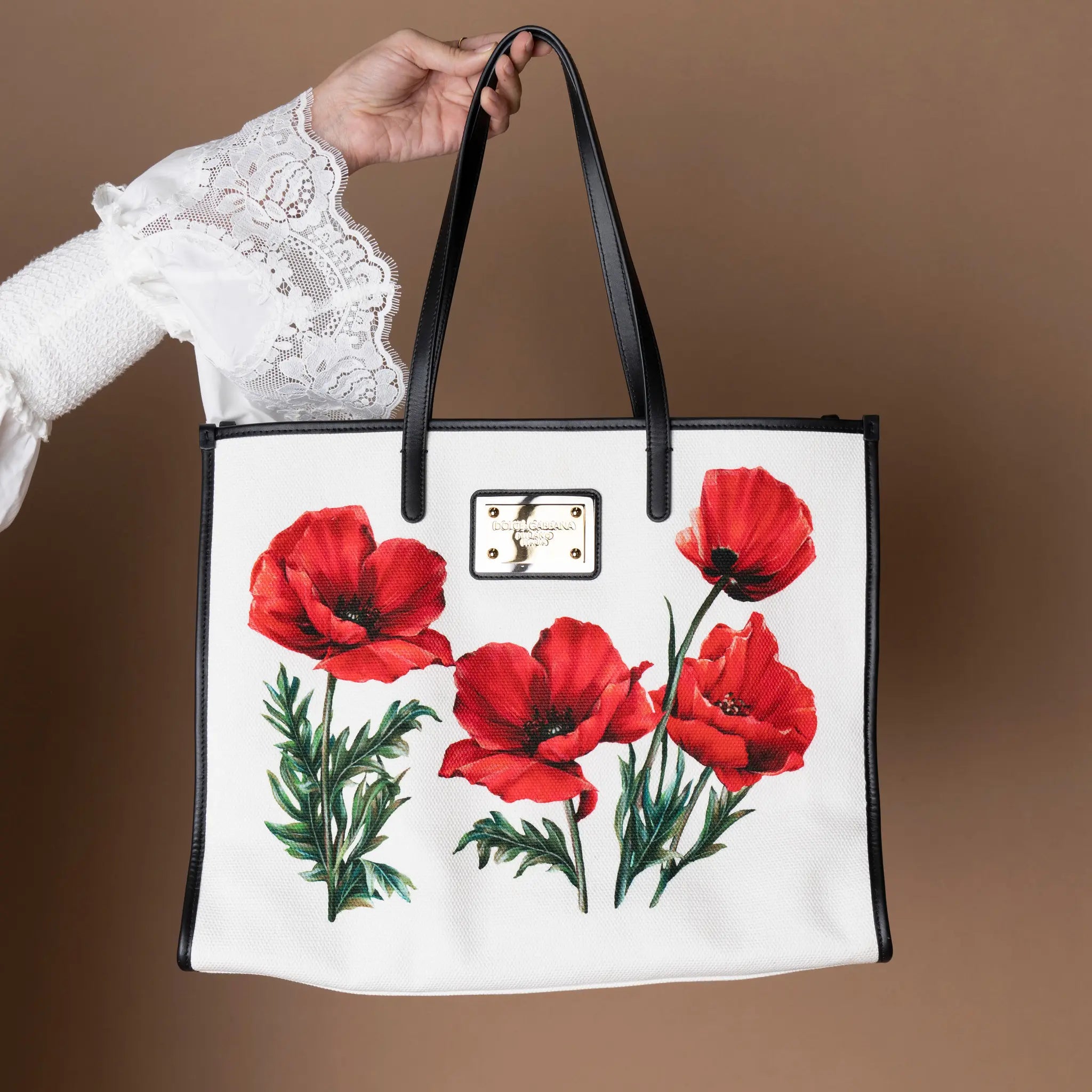 Dolce & Gabbana Canvas Floral Print Tote — Featured Image