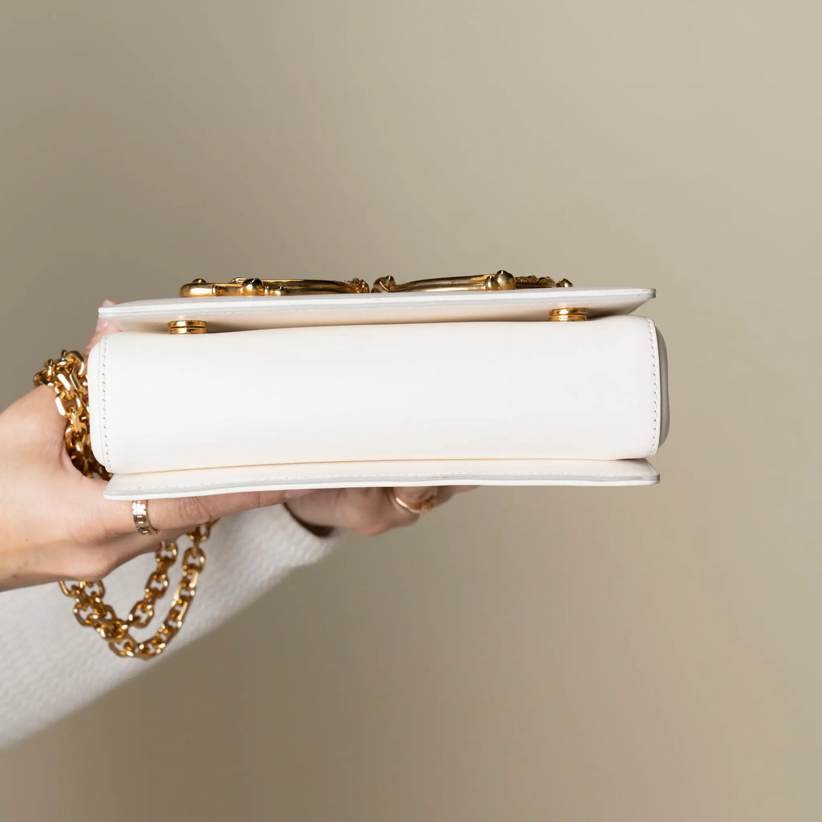 Dolce & Gabbana DG Girls Barroque Logo Shoulder Bag — Front View