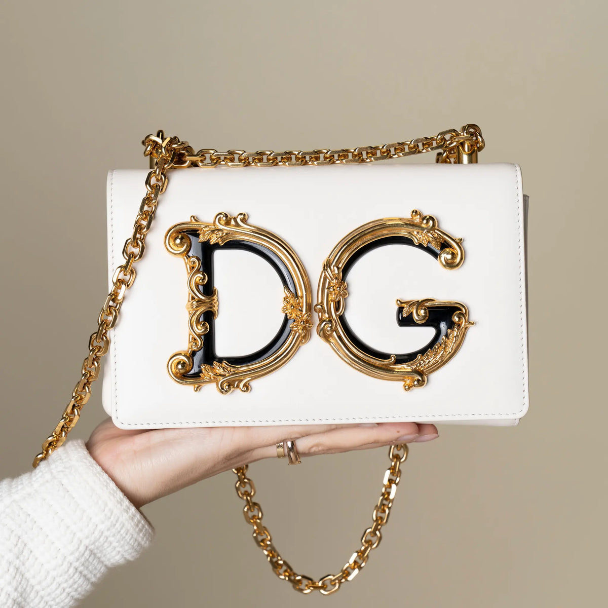 Dolce & Gabbana DG Girls Barroque Logo Shoulder Bag — Featured Image