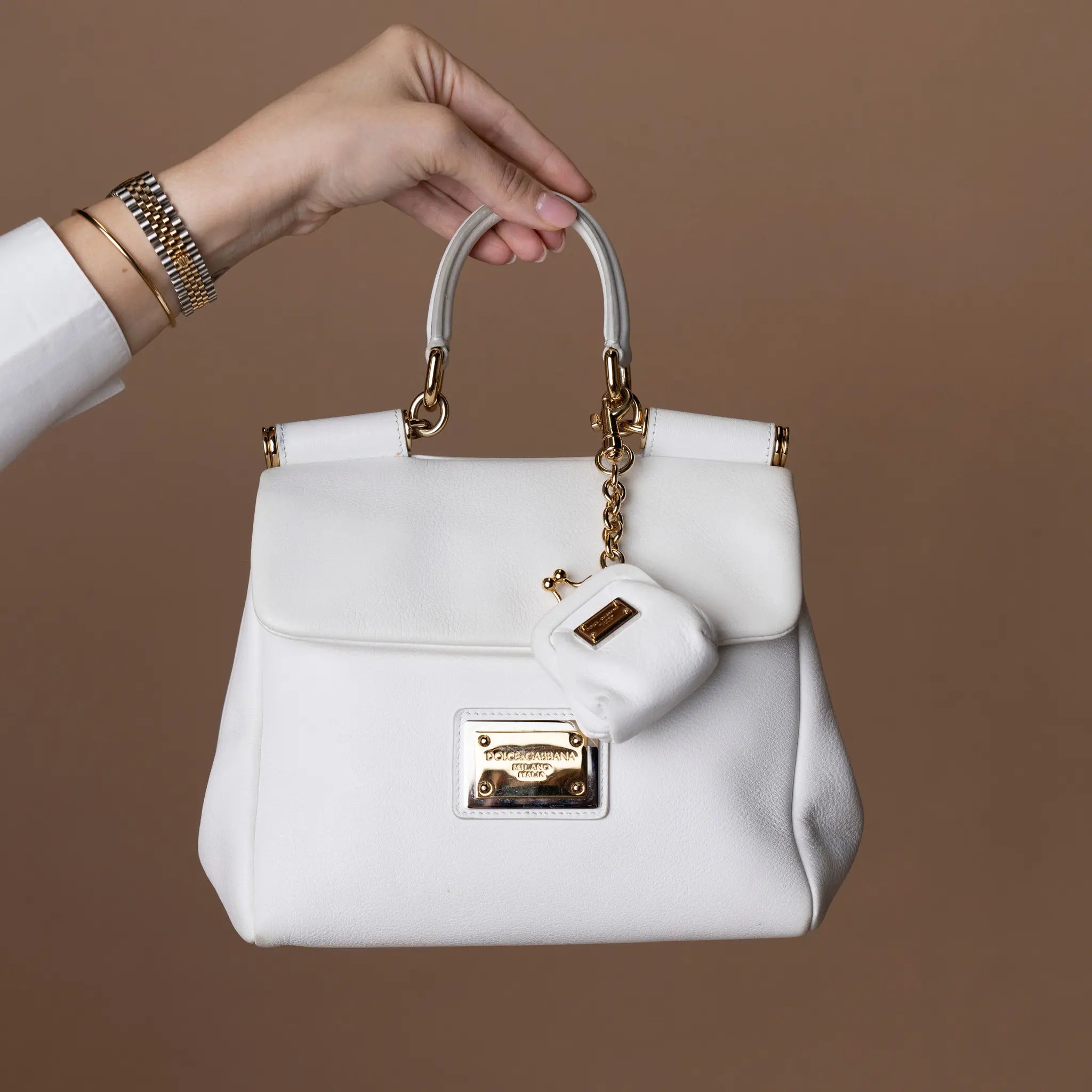 Dolce & Gabbana Small Calfskin Soft Sicily Satchel