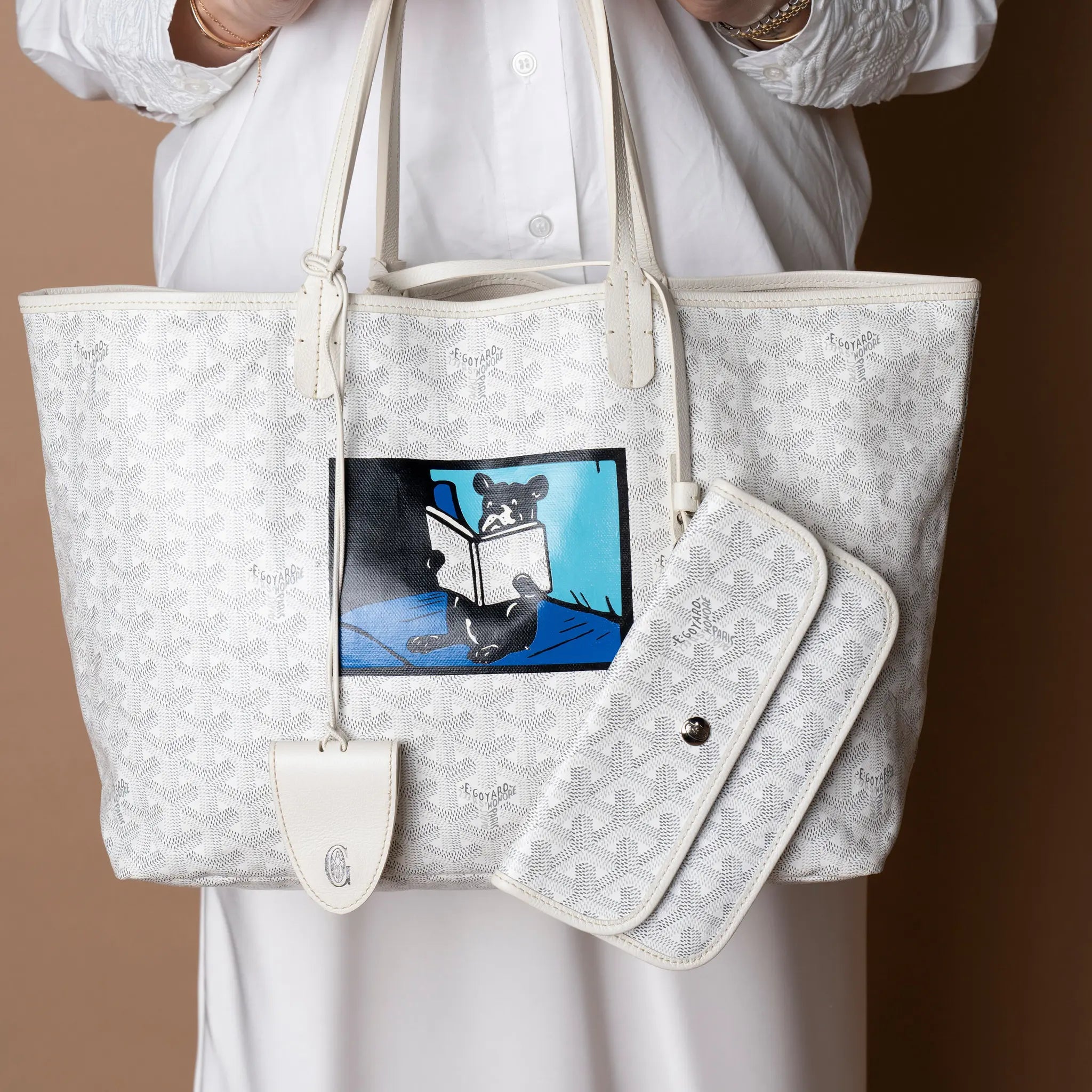 Goyard Goyardine French Bulldog Saint Louis PM — Back View