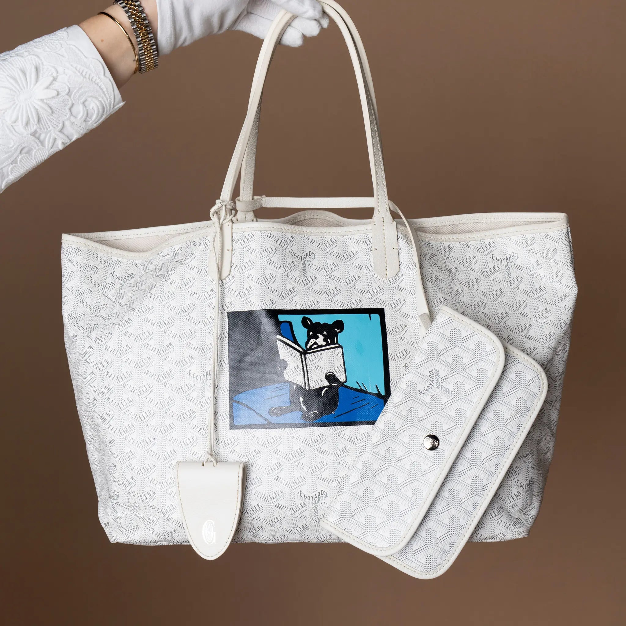 Goyard Goyardine French Bulldog Saint Louis PM — Side Profile