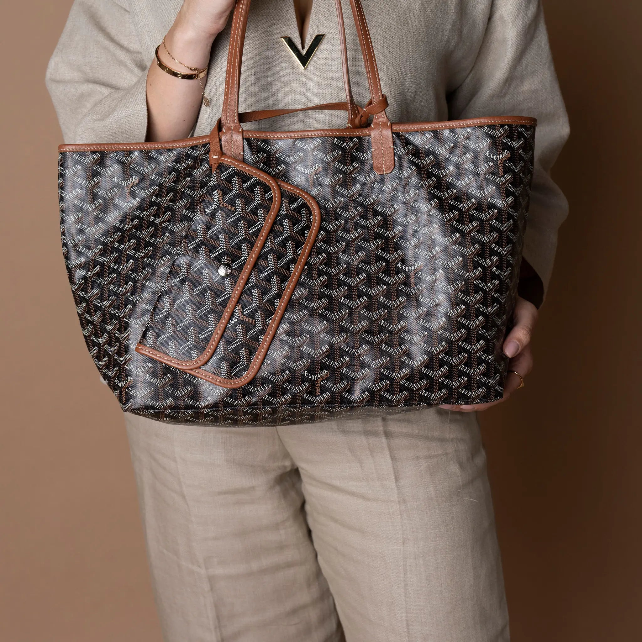 Goyard Goyardine Saint Louis PM — Interior Detail