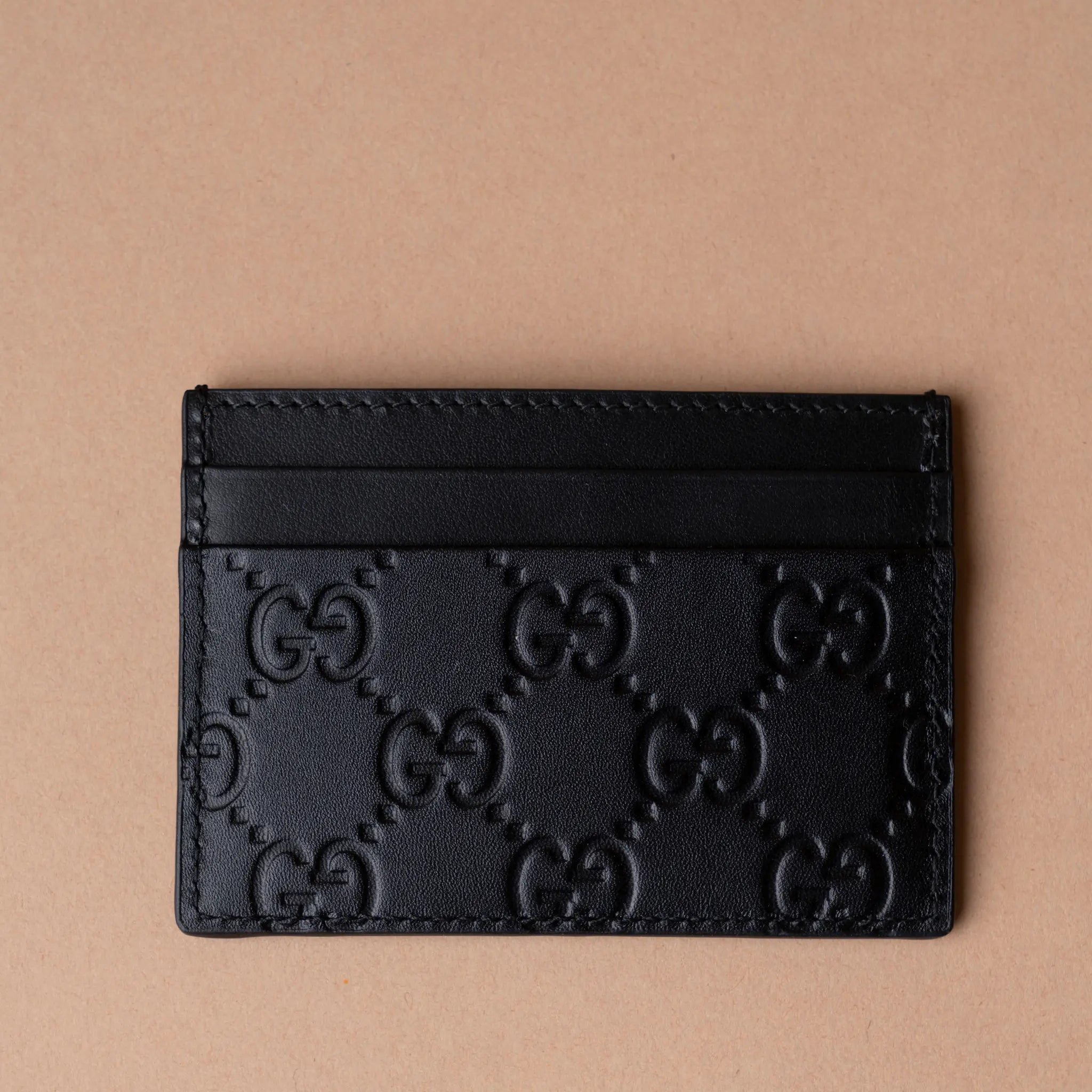 Gucci Guccissima Card Holder — Back View