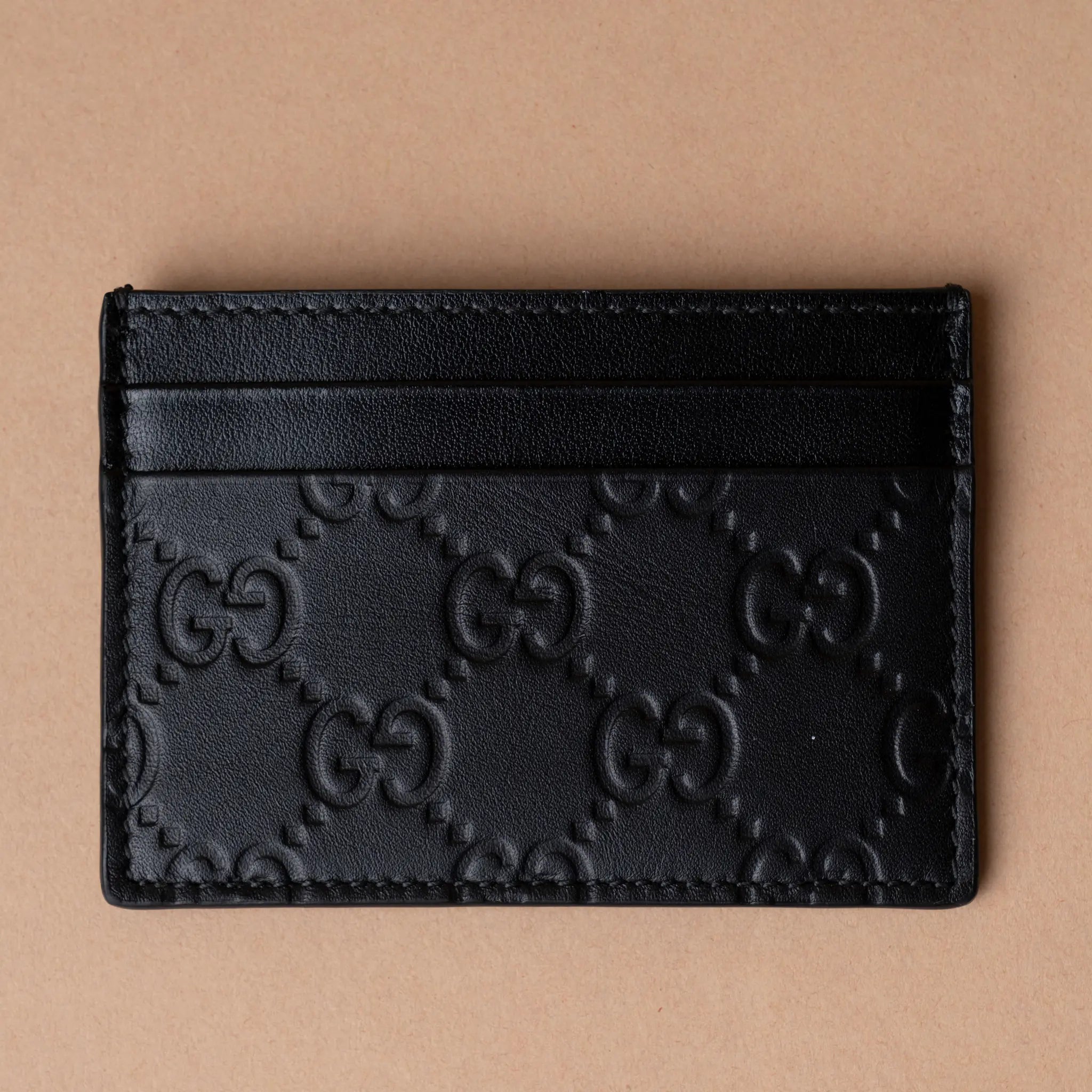 Gucci Guccissima Card Holder — Front View
