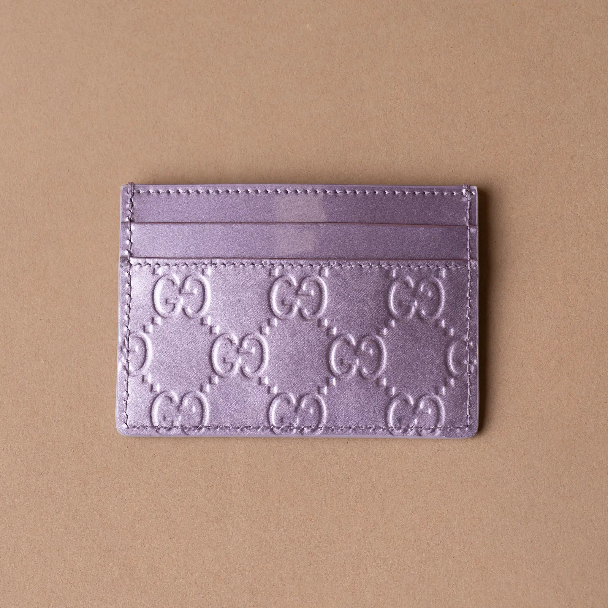 Gucci Guccissima Card Holder — Back View