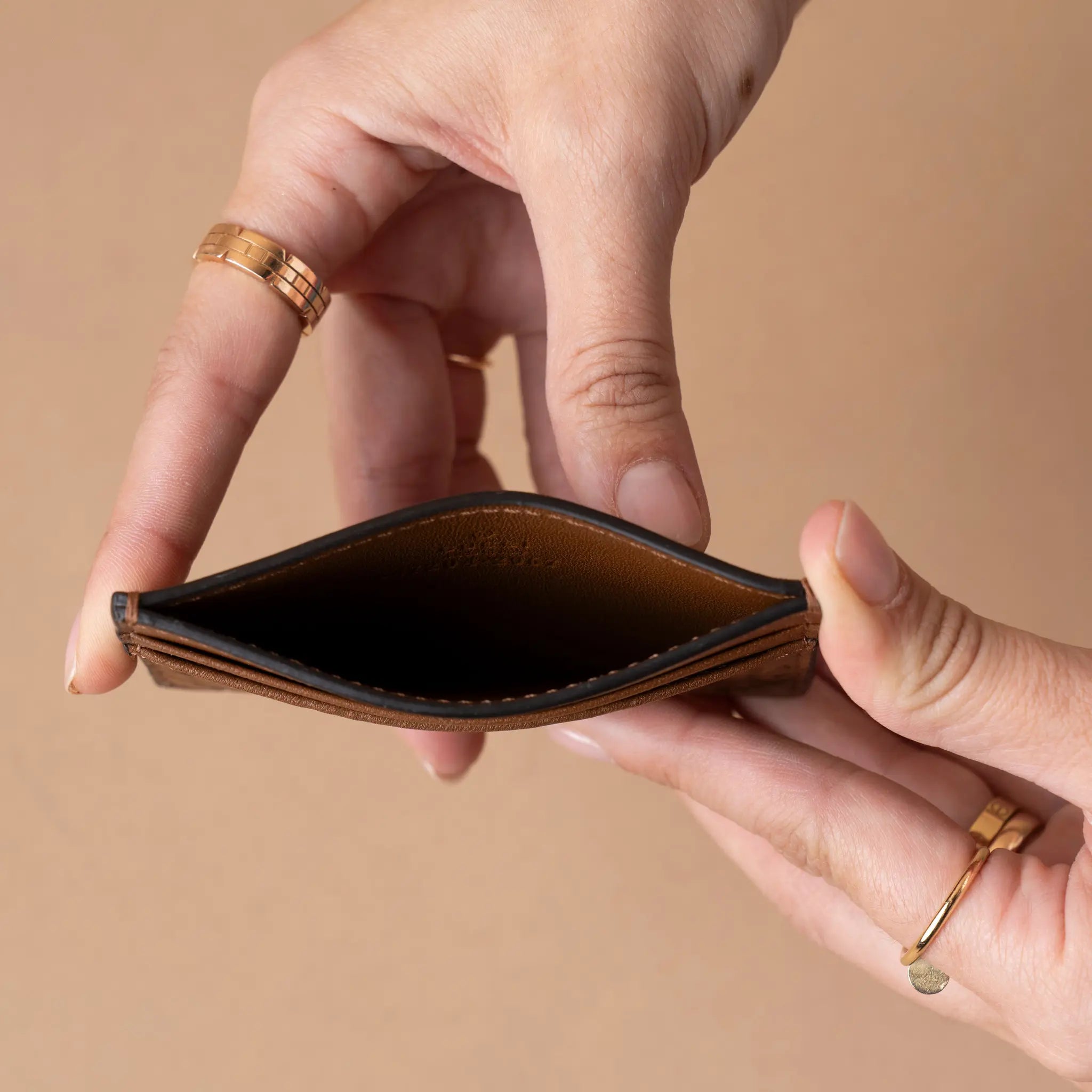 Gucci Guccissima Card Holder Brown — Back View