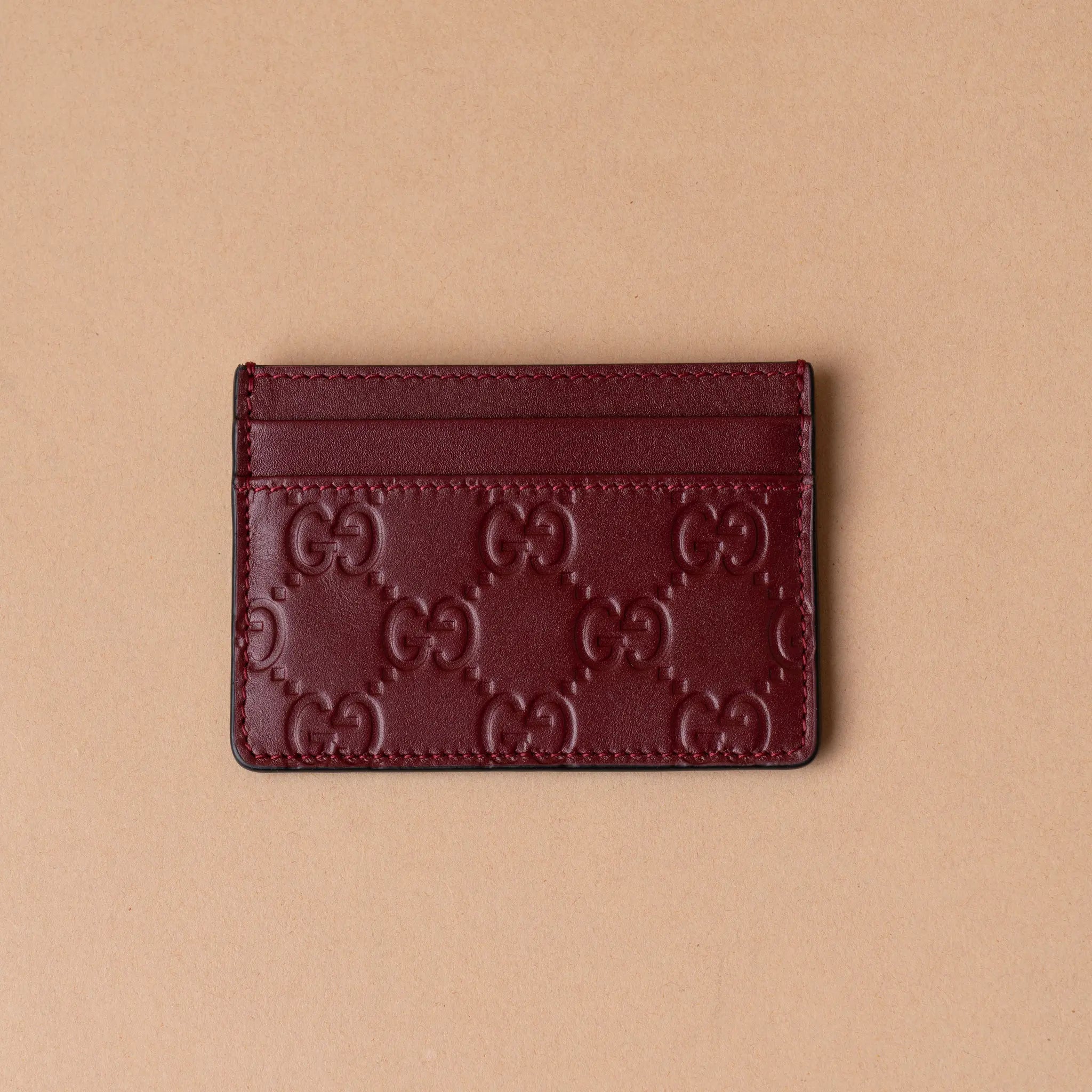 Gucci Guccissima Card Holder burgundy — Featured Image