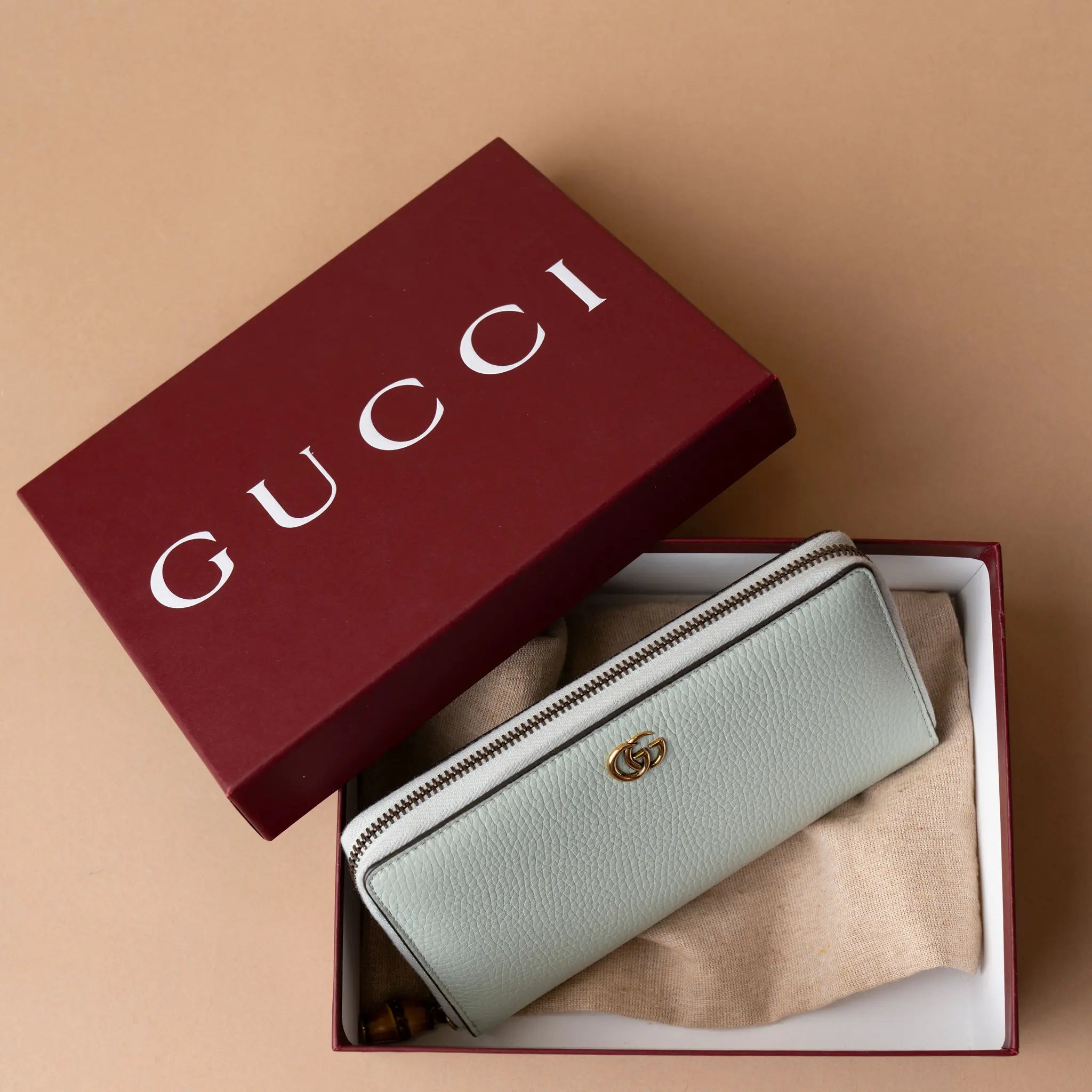 Gucci Leather Bamboo Long Wallet — Back View