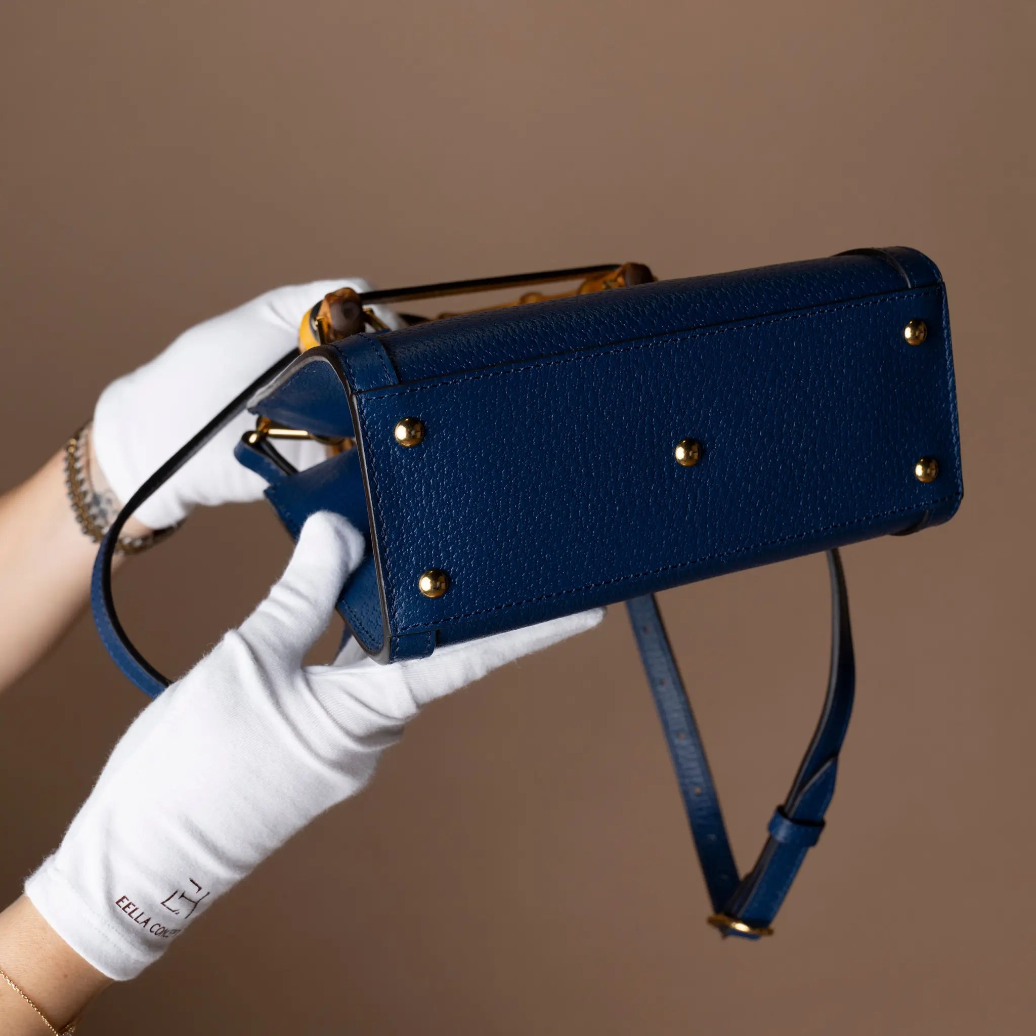 Gucci Mini Calfskin Bamboo Diana Satchel — Side Profile