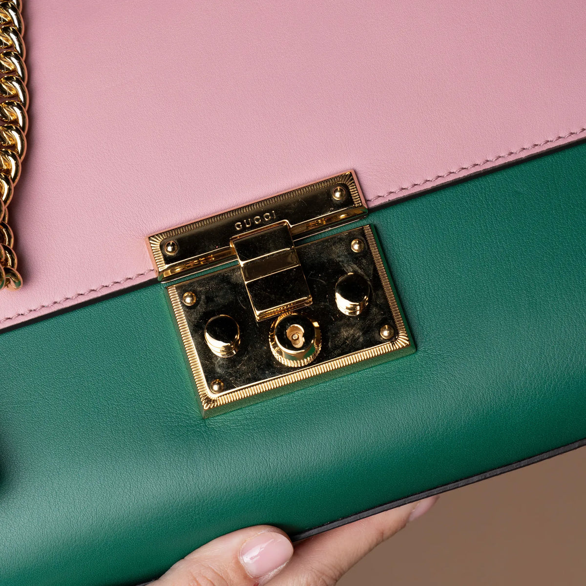 Gucci Padlock Medium Shoulder Bag — Interior Detail