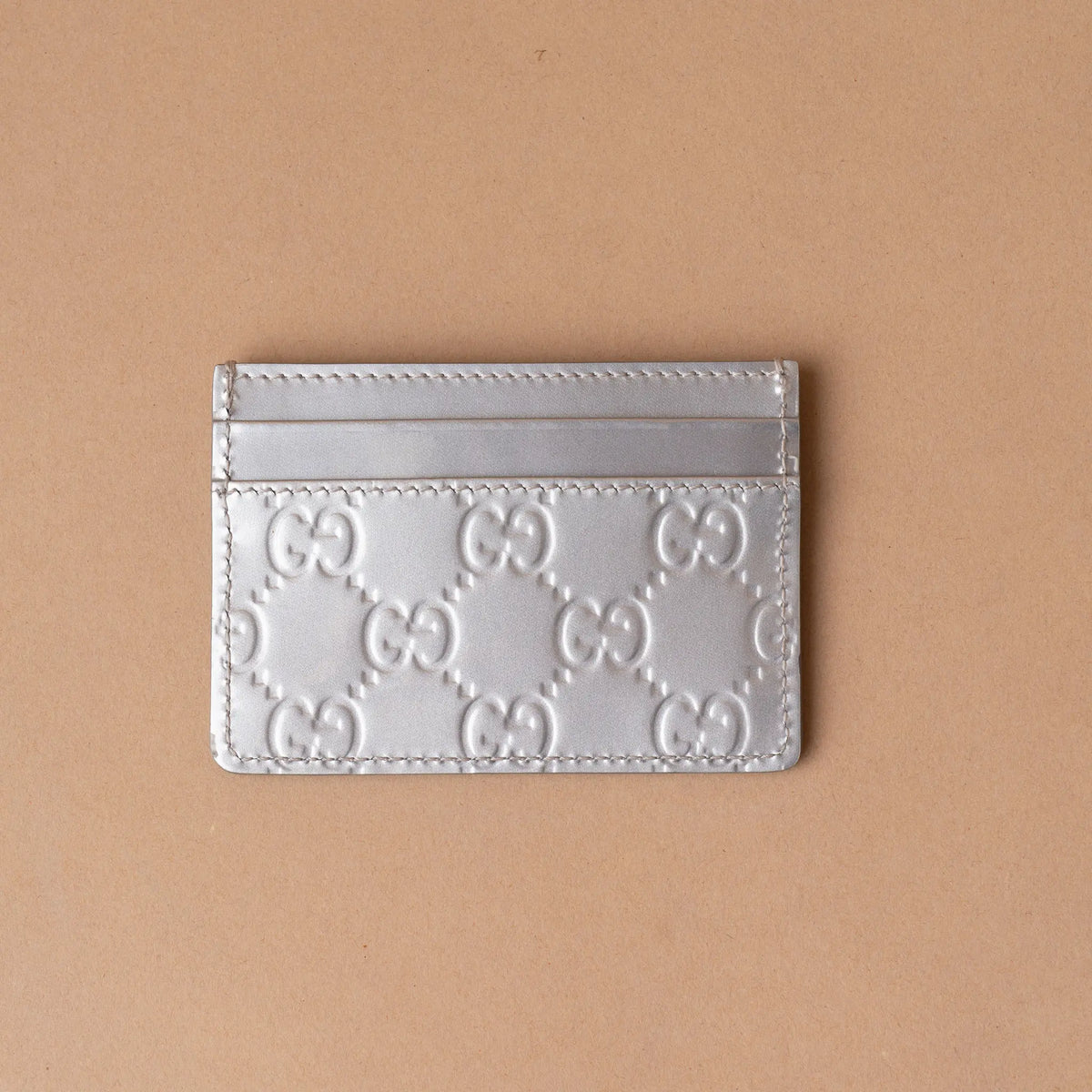 Gucci Patent Guccissima Card Holder — Featured Image