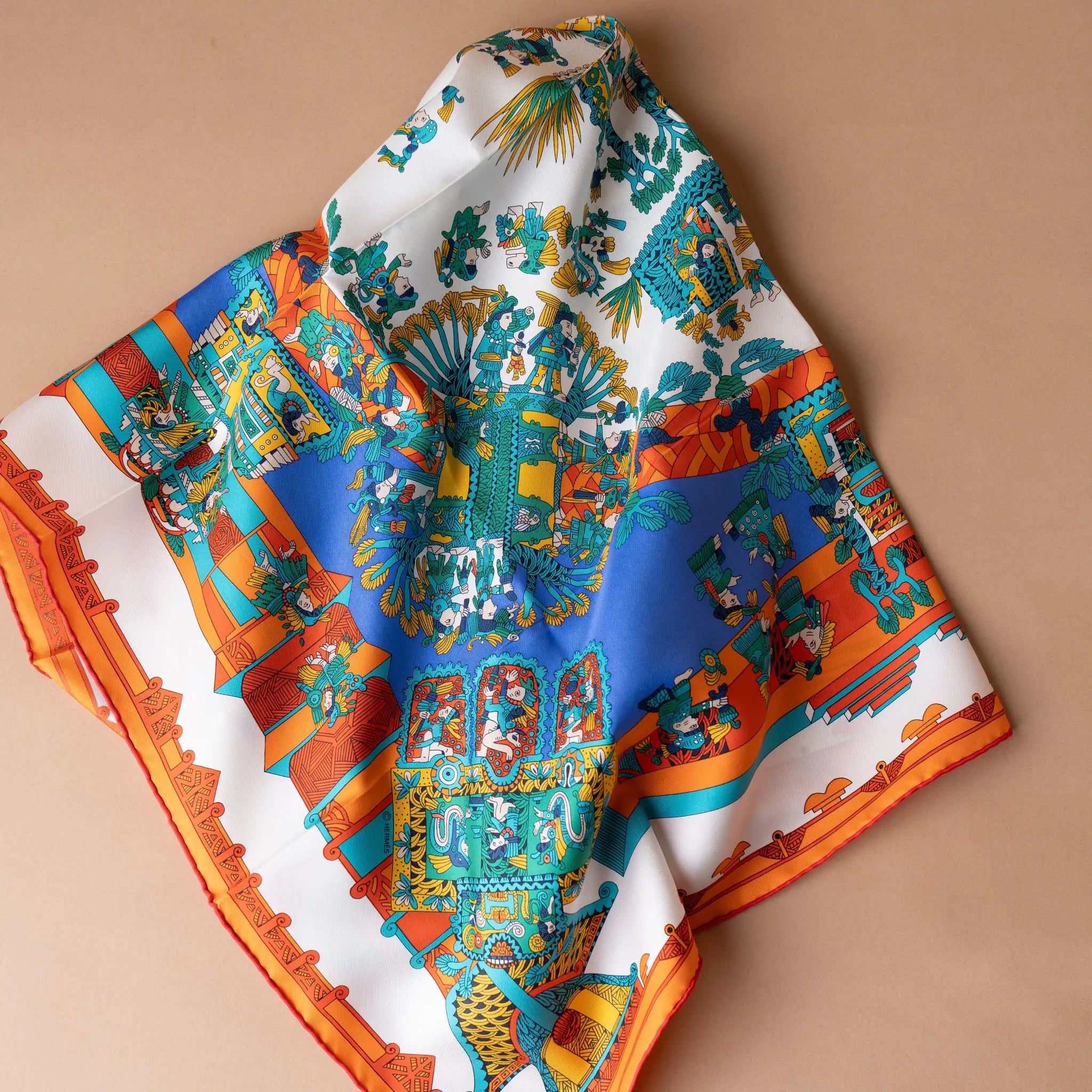 Hermès Astres et Soleils Silk Scarf 90 — Front View