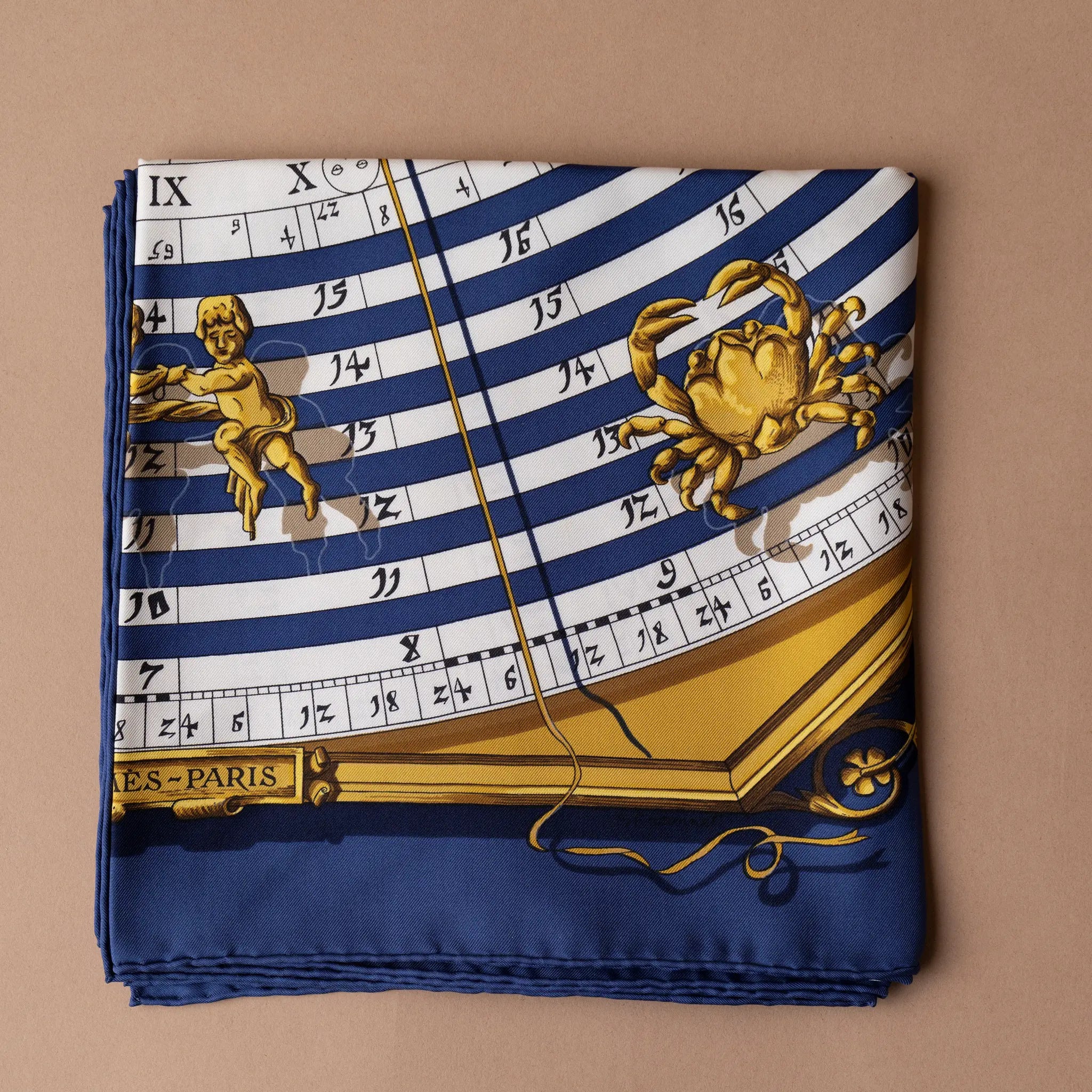 Hermès Astrologie Dies et Hore Silk Scarf — Side Profile