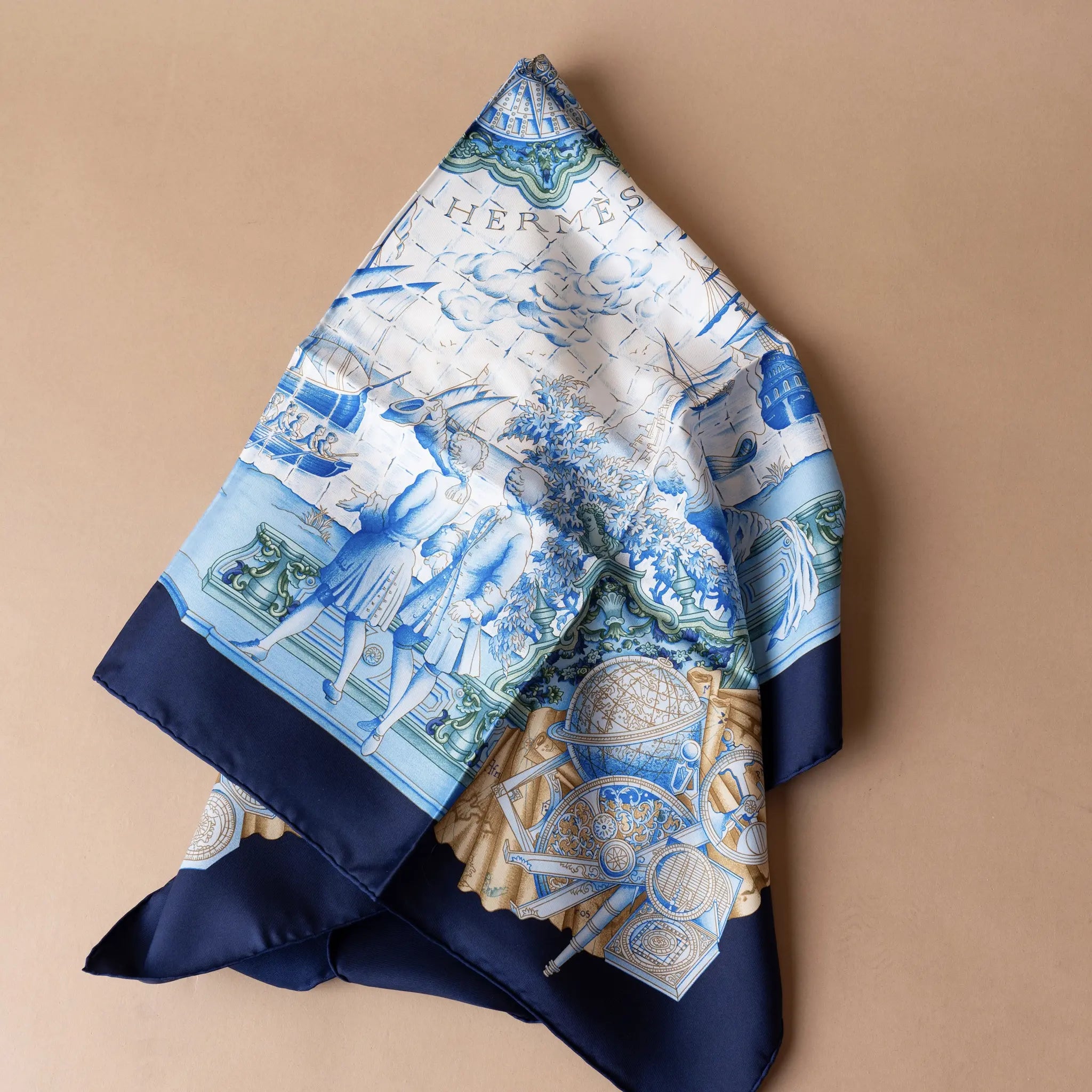 Hermès Azulejos Silk Scarf — Front View