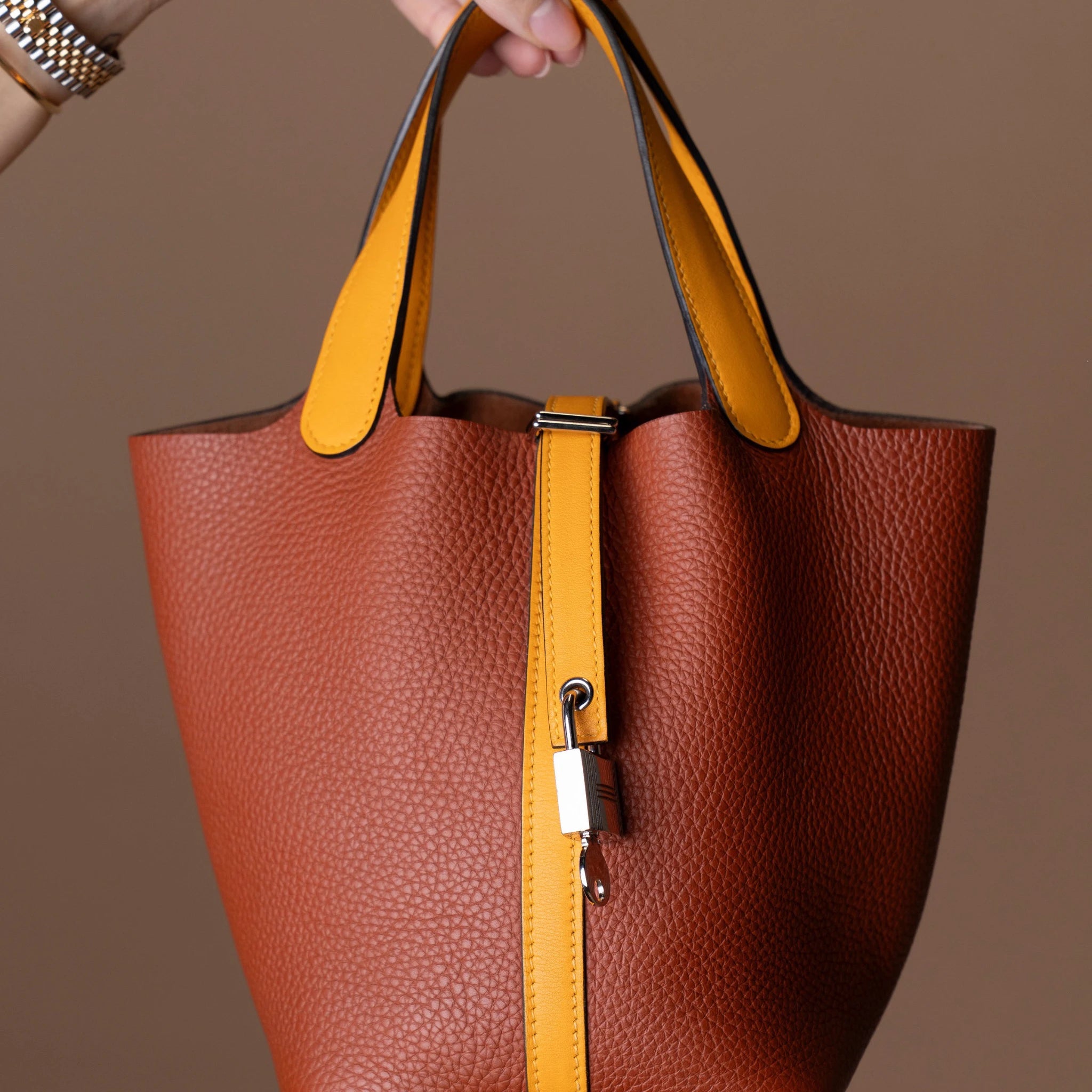 Hermès Bicolor Clemence and Swift Picotin Lock 18