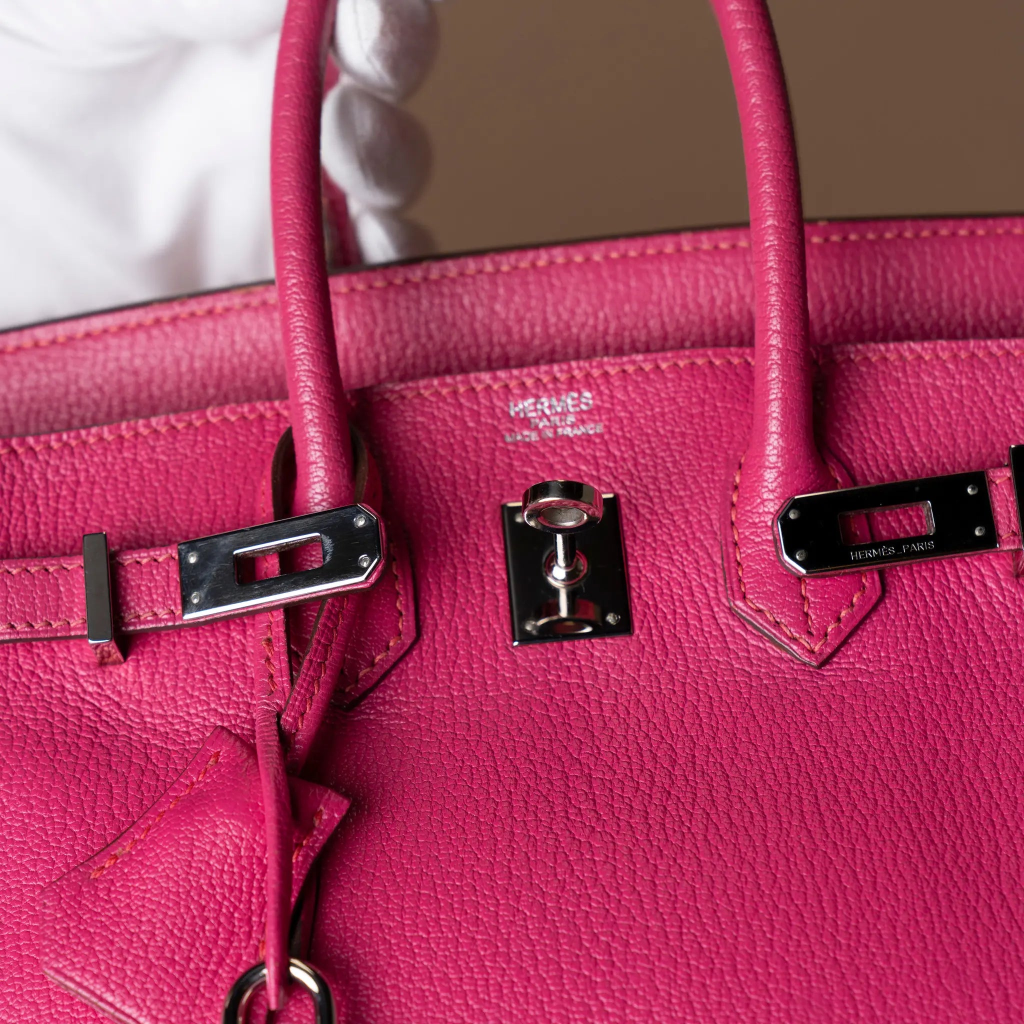 Hermès Birkin 25 Retourne Chèvre Mysore — Side Profile