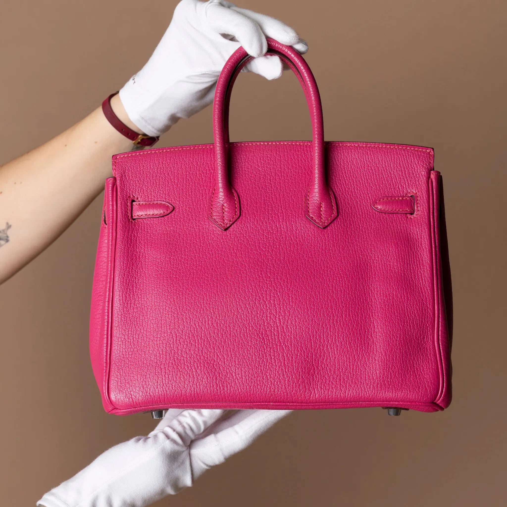 Hermès Birkin 25 Retourne Chèvre Mysore — Interior Detail