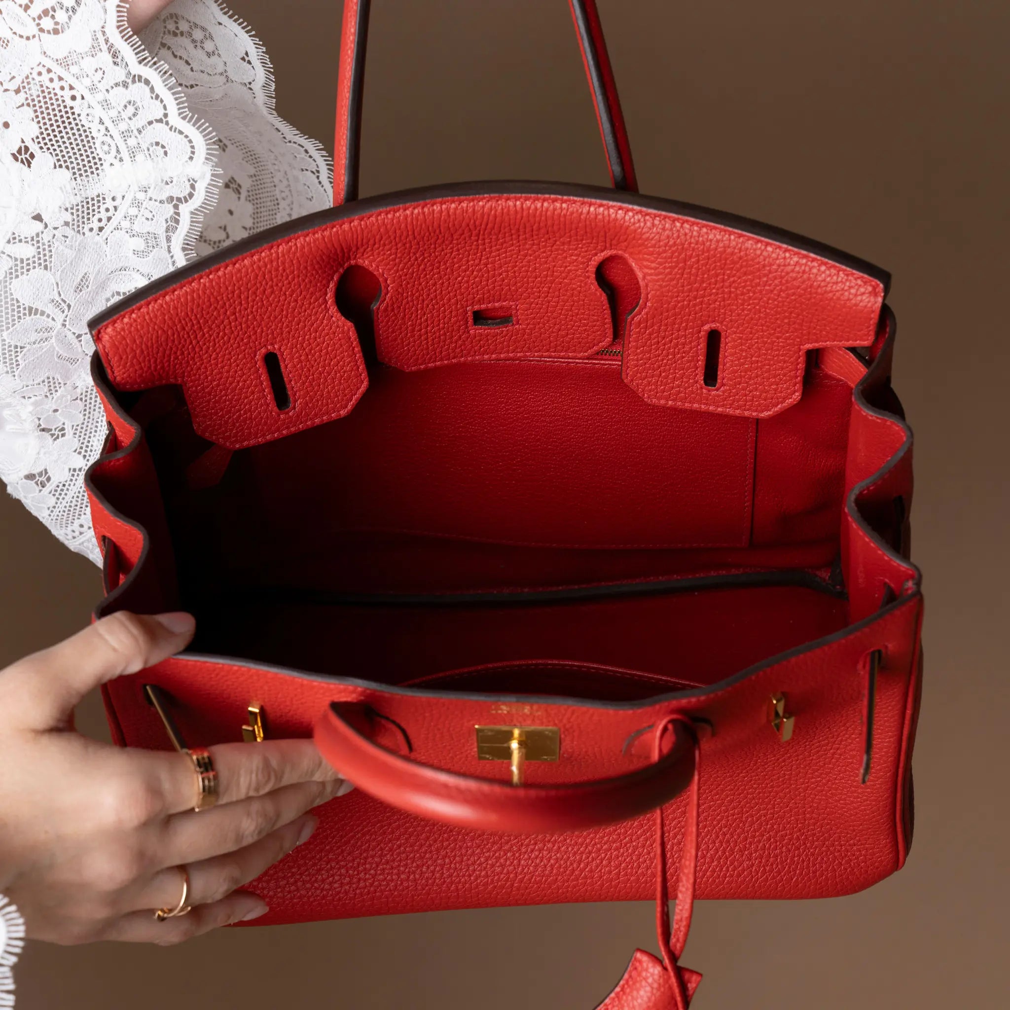 Hermès Birkin 30 Retourne Togo — Close-up Detail