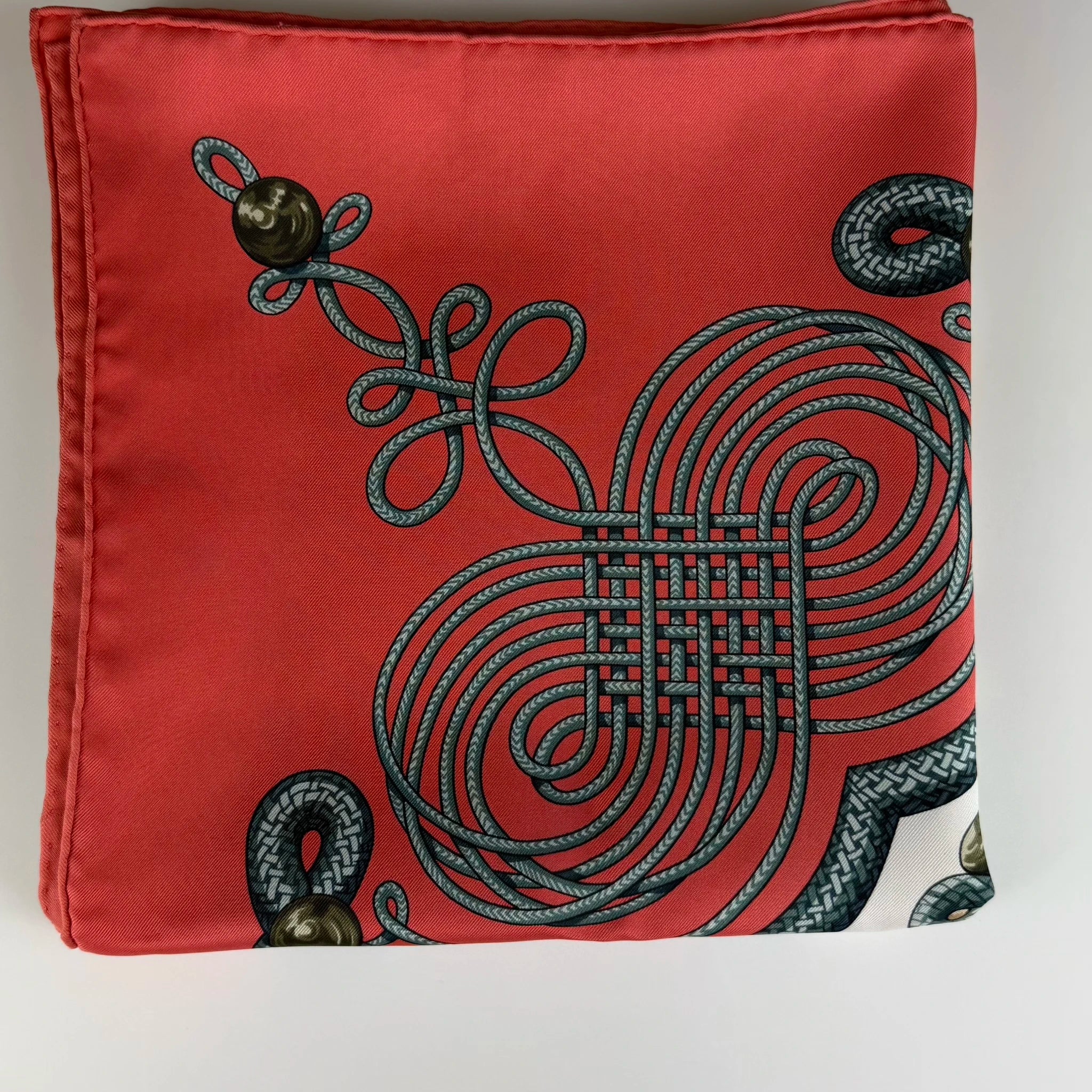 Hermès Brandebourgs Silk Scarf