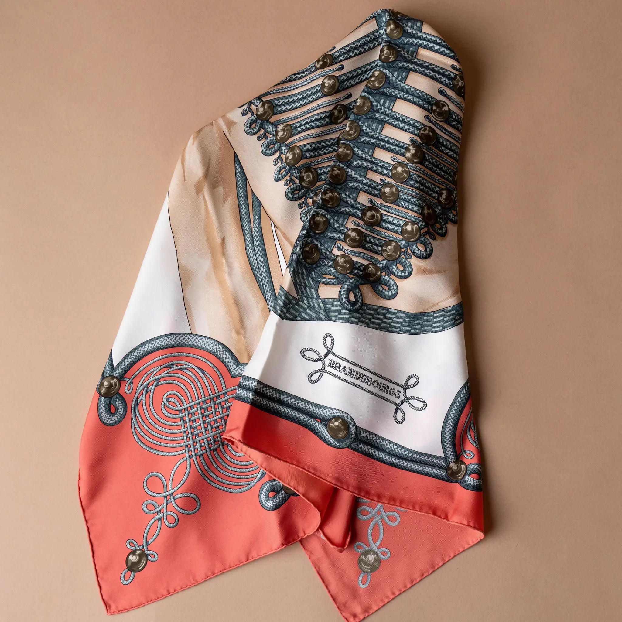 Hermès Brandebourgs Silk Scarf