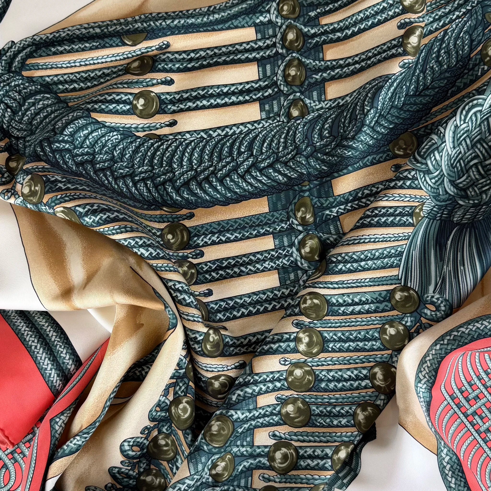 Hermès Brandebourgs Silk Scarf