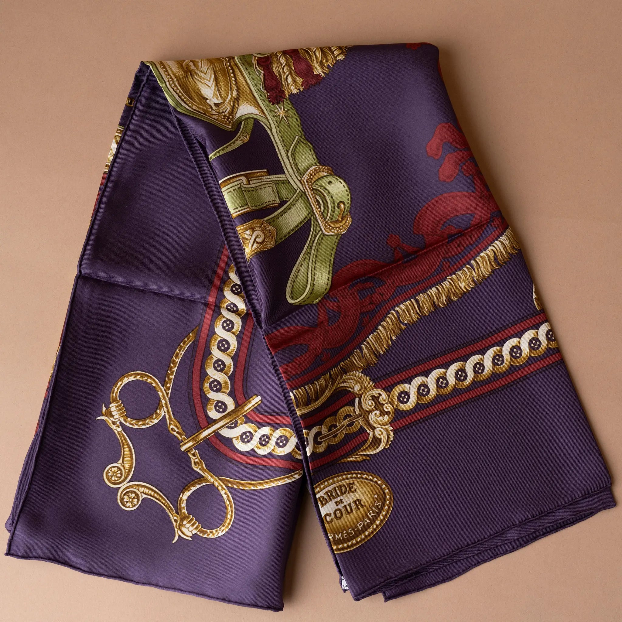 Hermès Bride de Cour Silk Scarf 90 — Back View