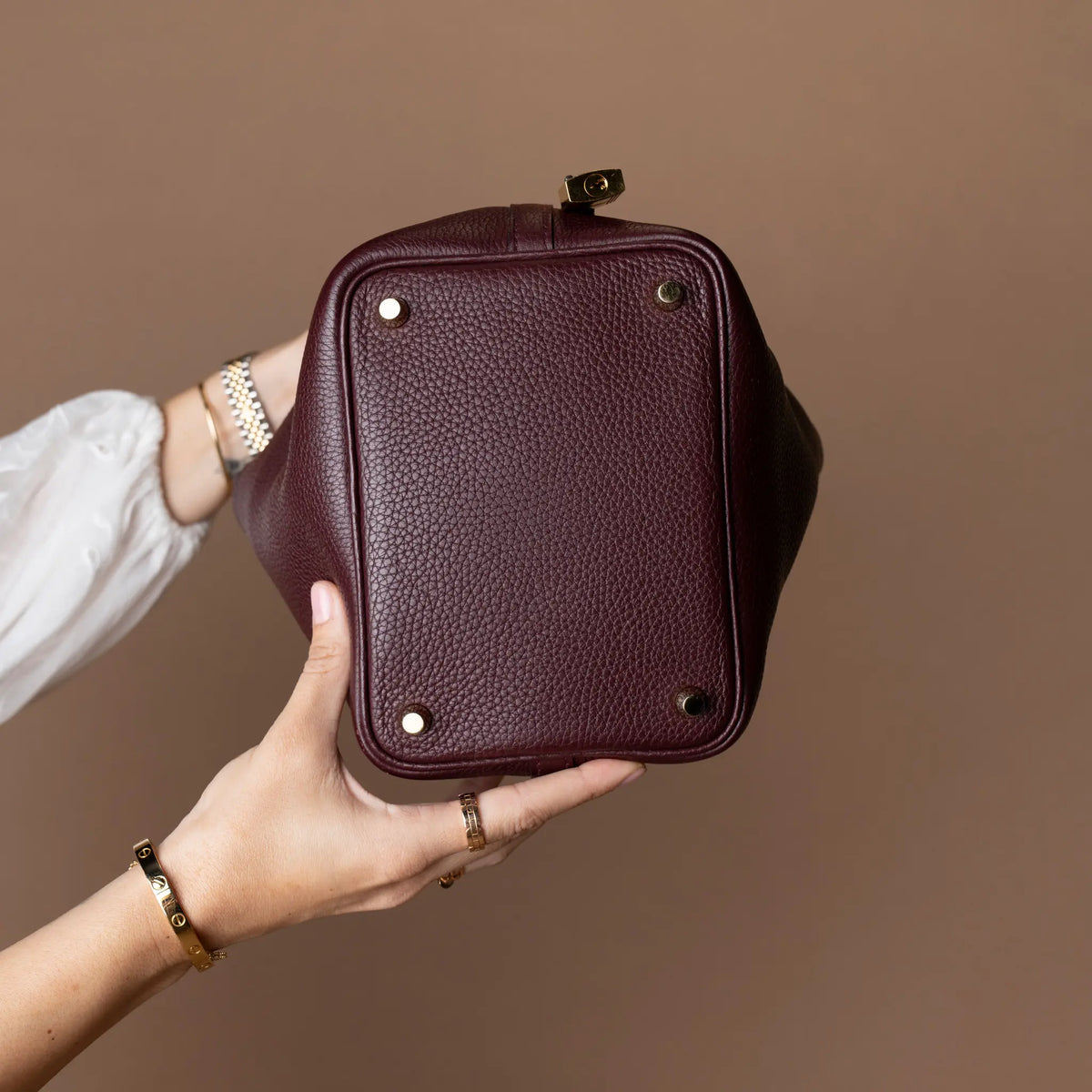 Hermès Clemence and Swift Picotin Lock 18 Eclat — Back View