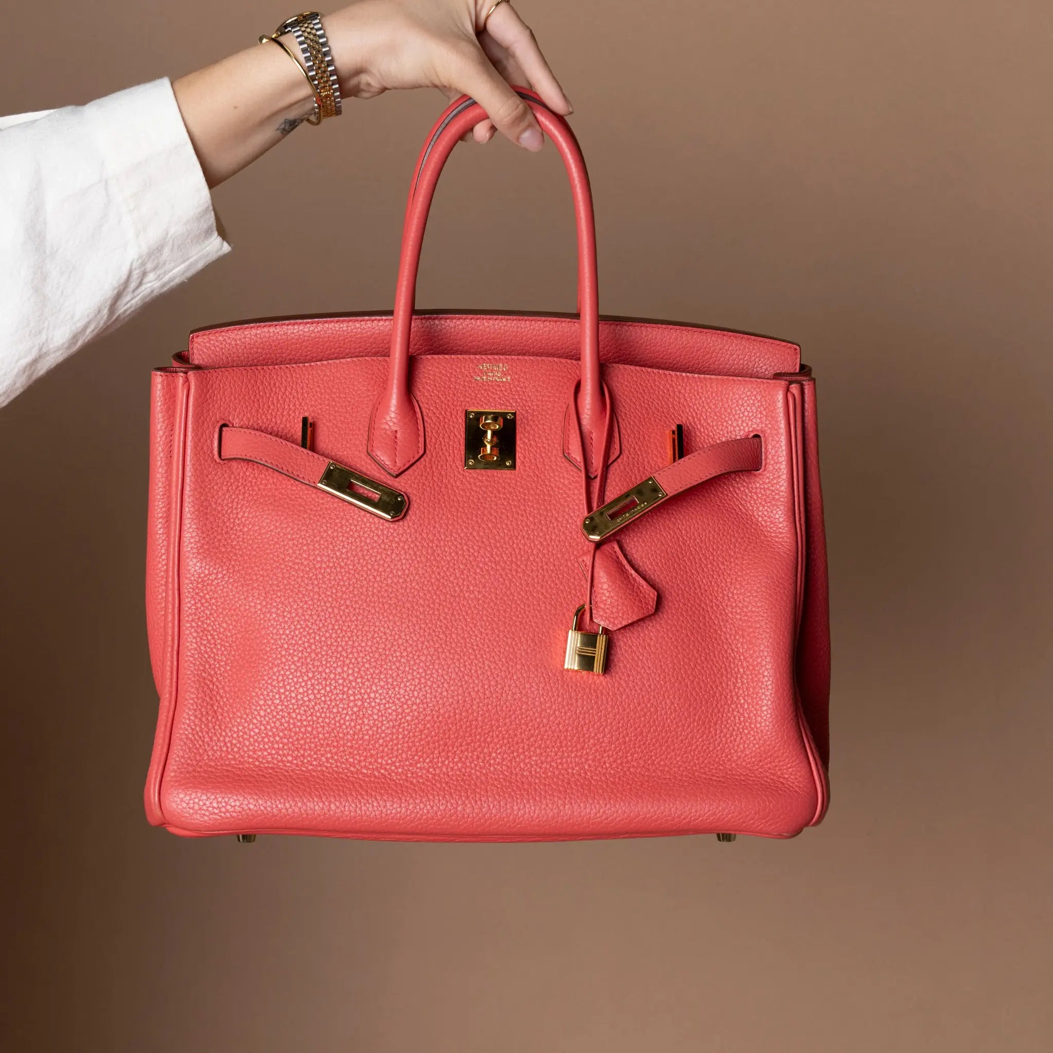 Hermès Clemence Birkin Retourne 35 — Side Profile