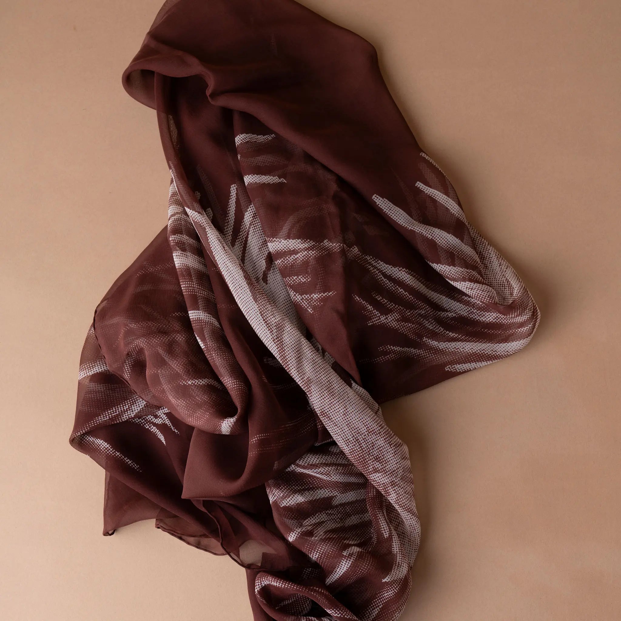 Hermès Dahlia Mousseline Silk Shawl 140 — Front View