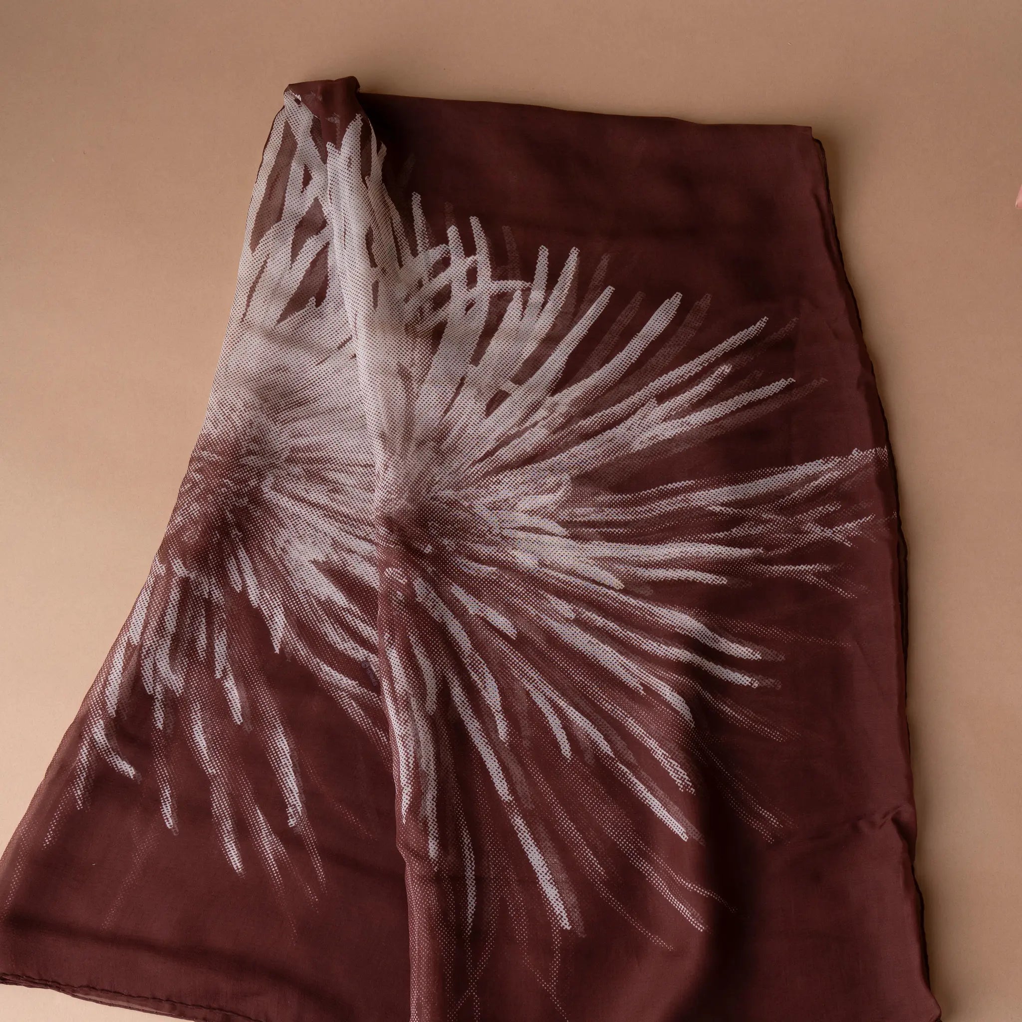 Hermès Dahlia Mousseline Silk Shawl 140 — Back View