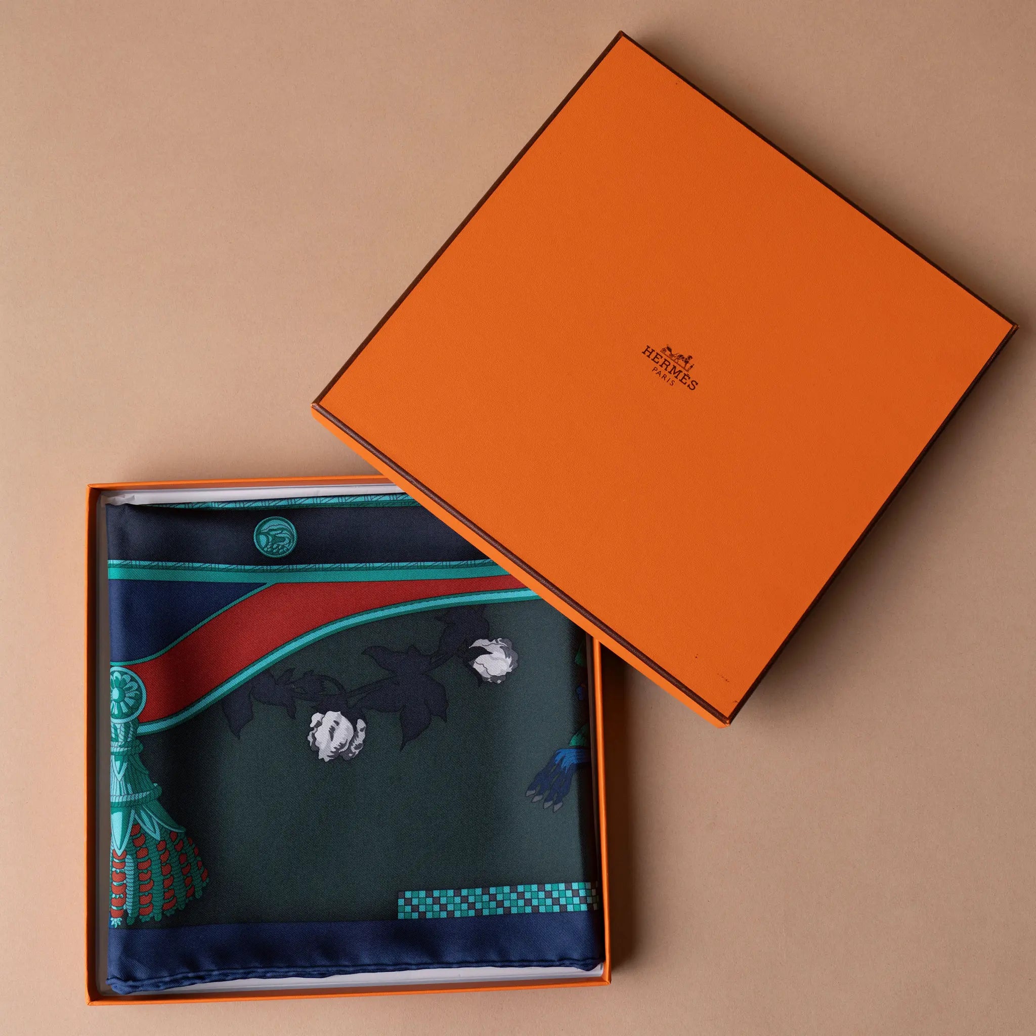 Hermès Harnais Francais Silk Scarf