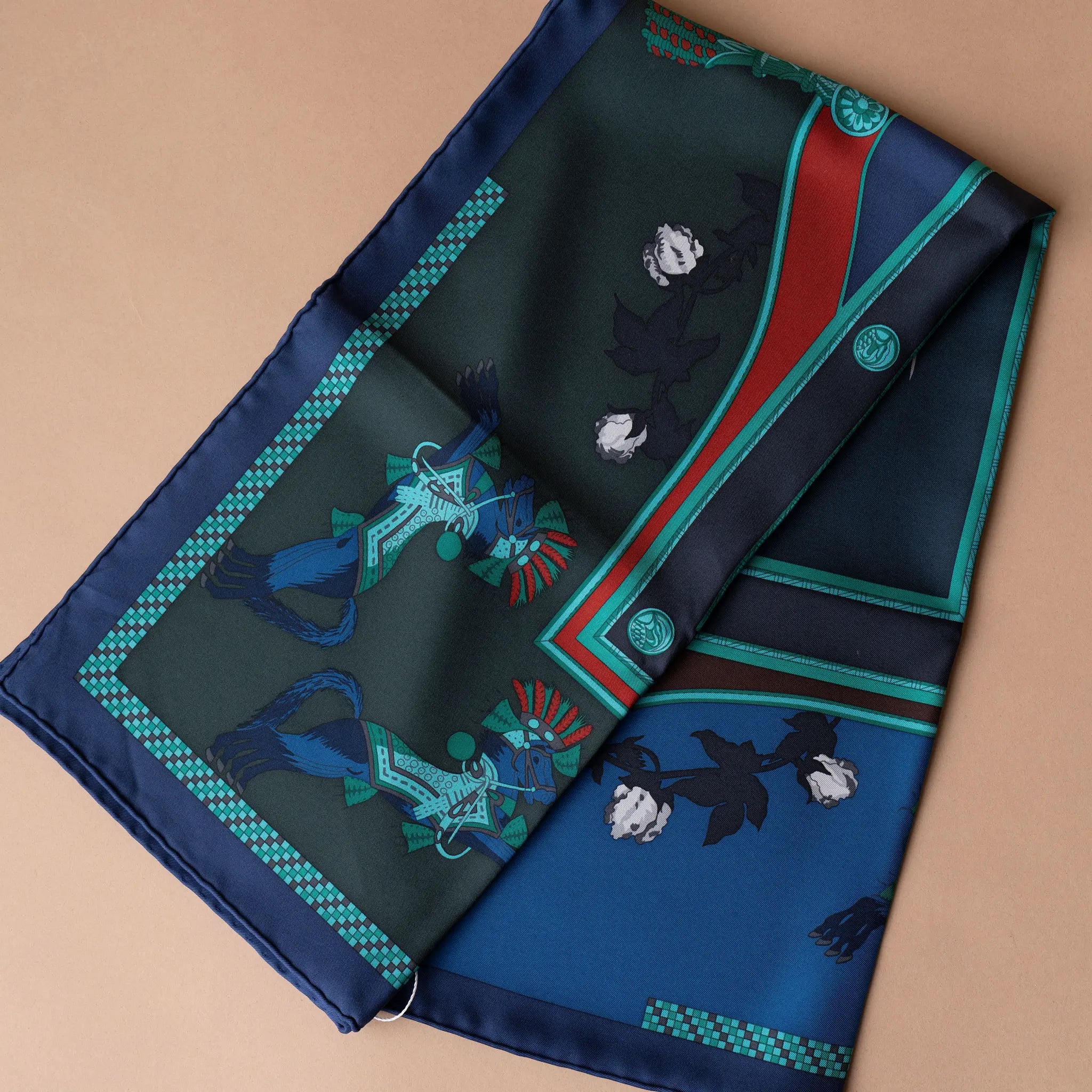 Hermès Harnais Francais Silk Scarf