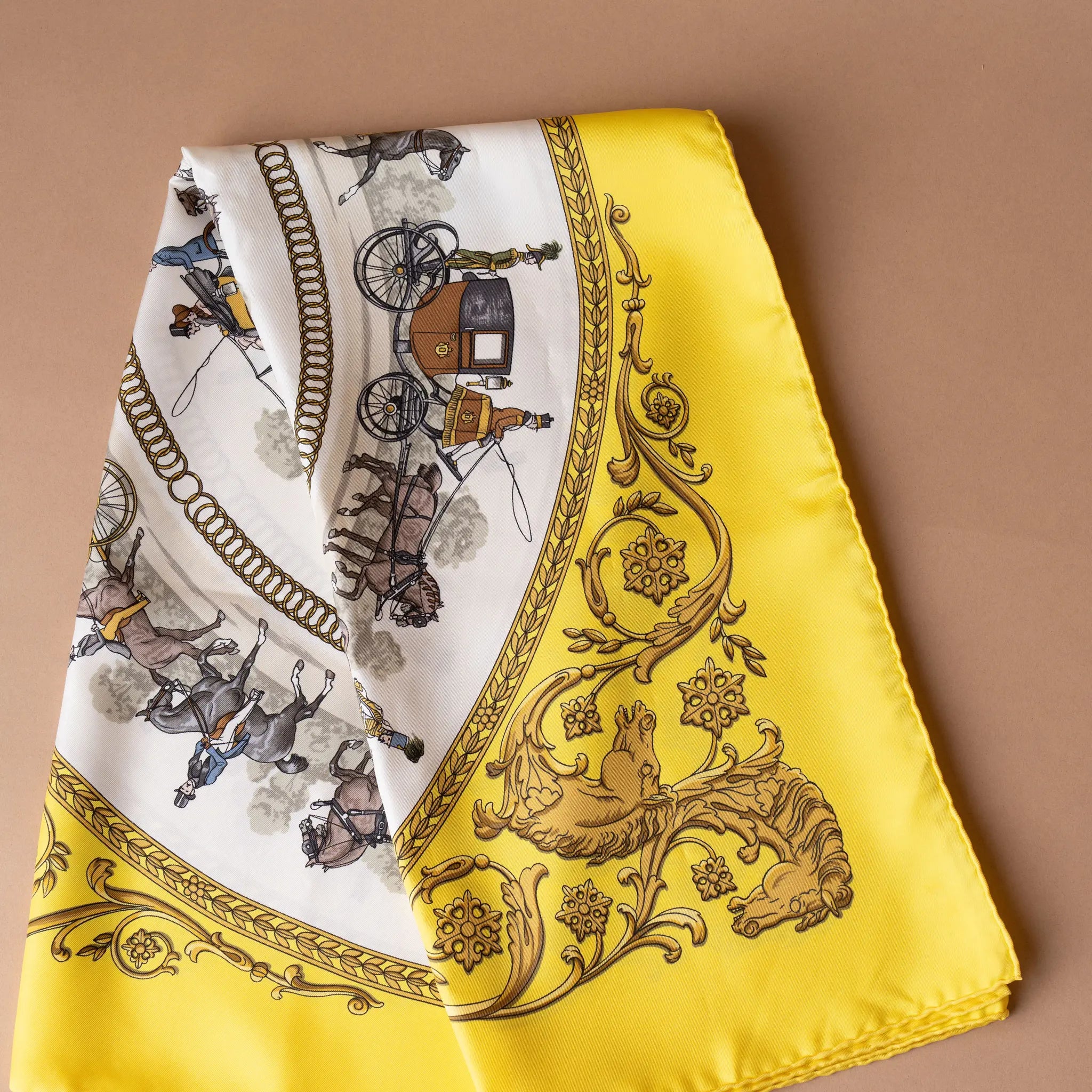 Hermès Le Promenade De Longchamps Silk Scarf 90 — Side Profile