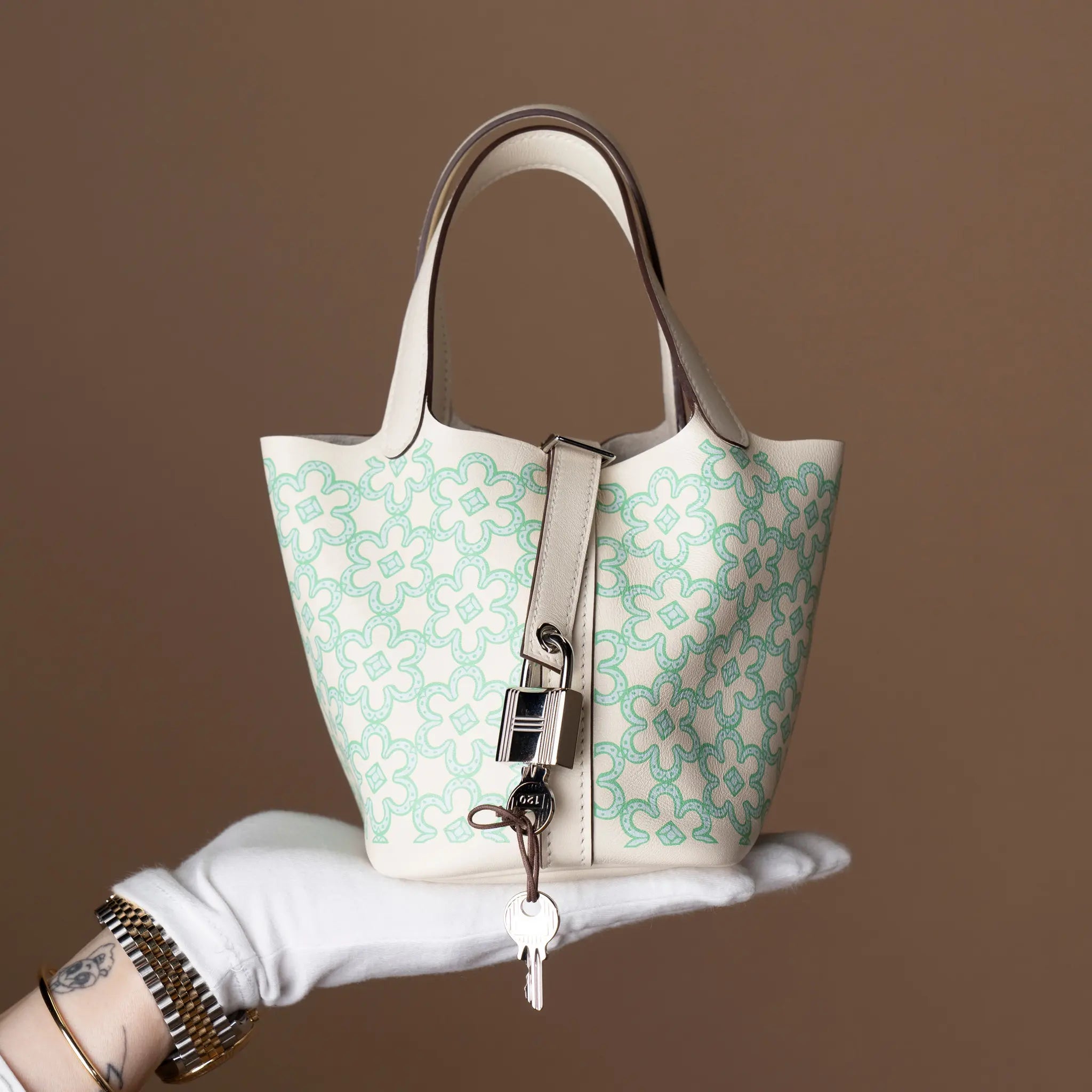 Hermès Micro Swift Lucky Daisy Picotin Lock 14 — Side Profile