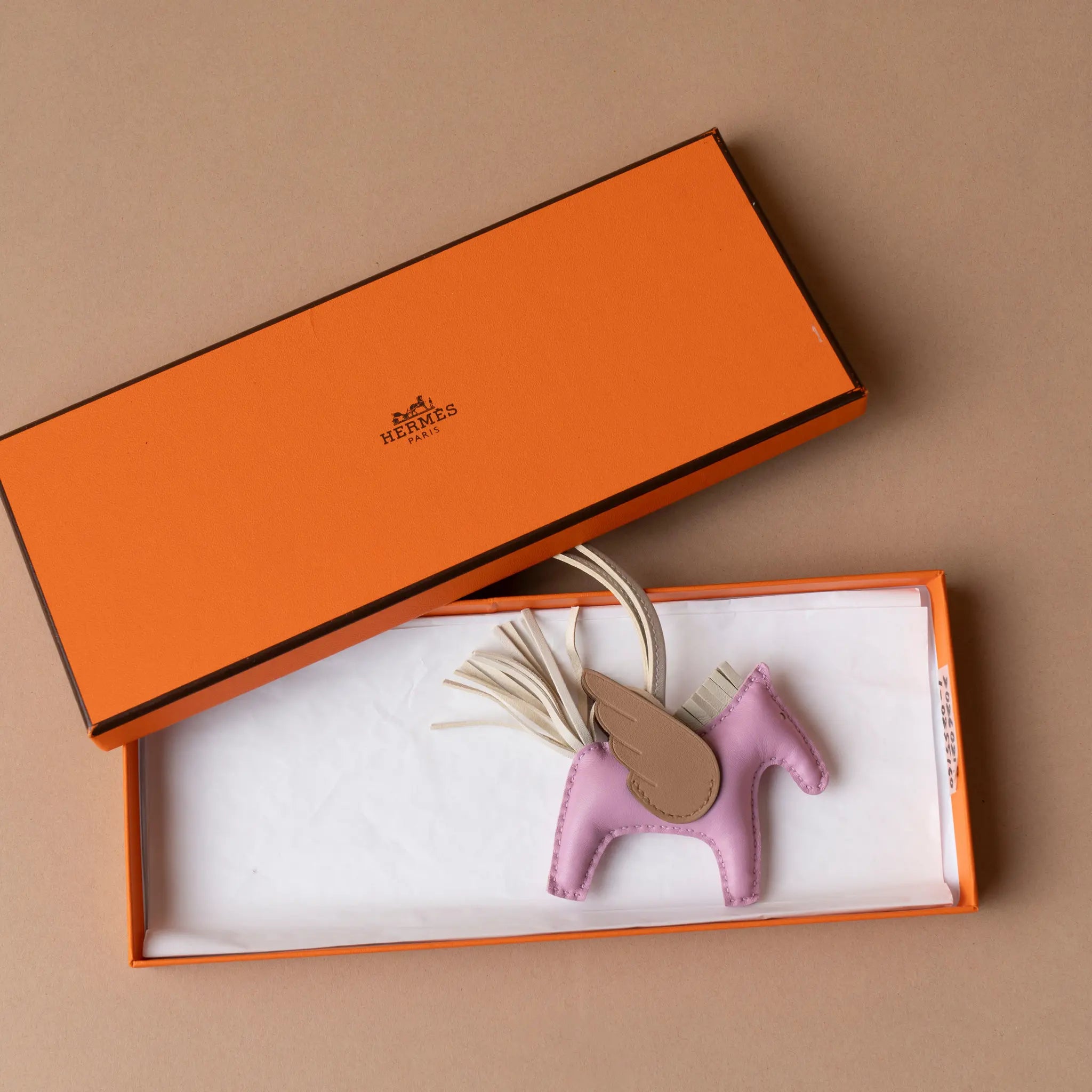 Hermès Milo lambskin and Swift Calfskin Rodeo Pegase Bag Charm PM — Back View