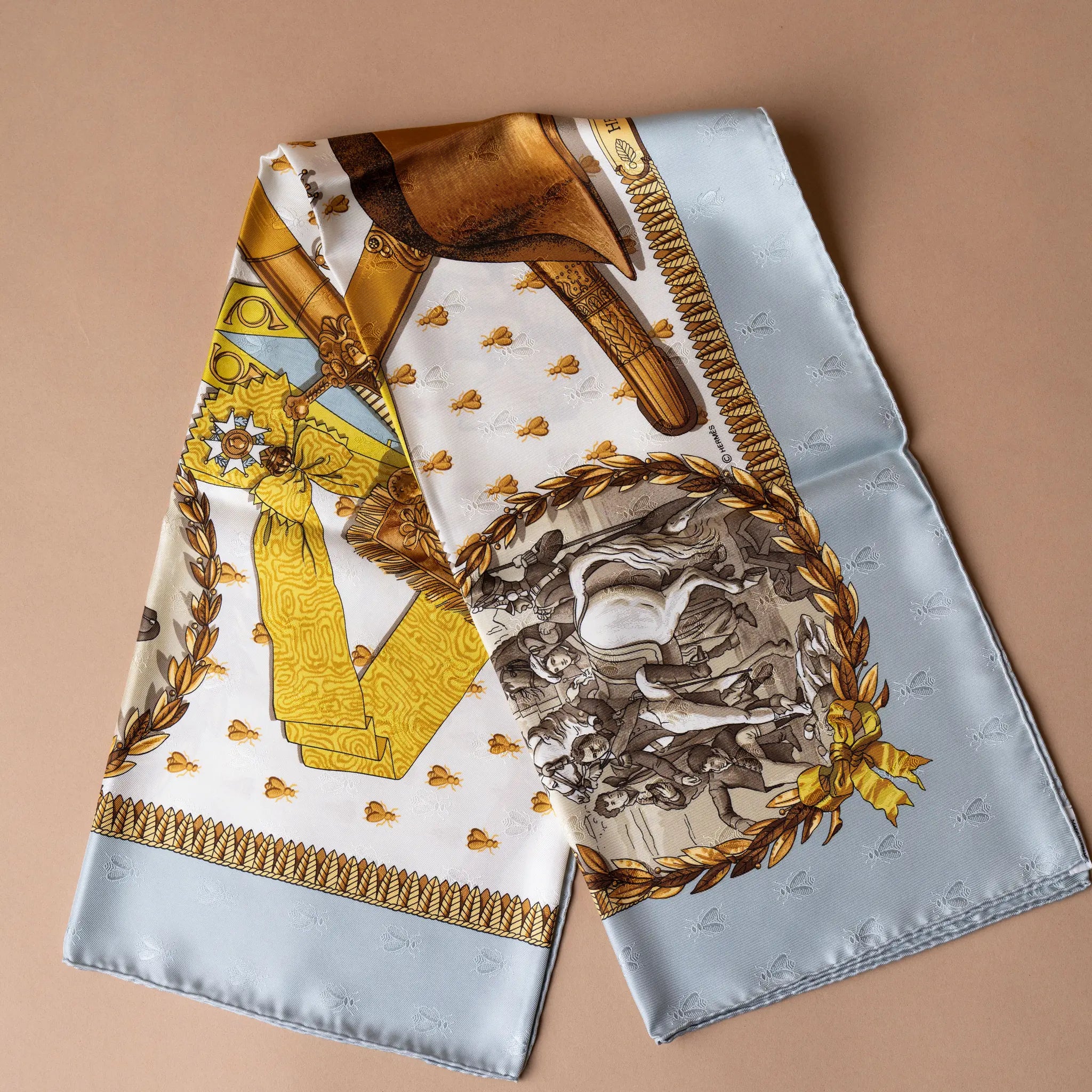 Hermès Napoleon Silk Scarf 90 — Front View