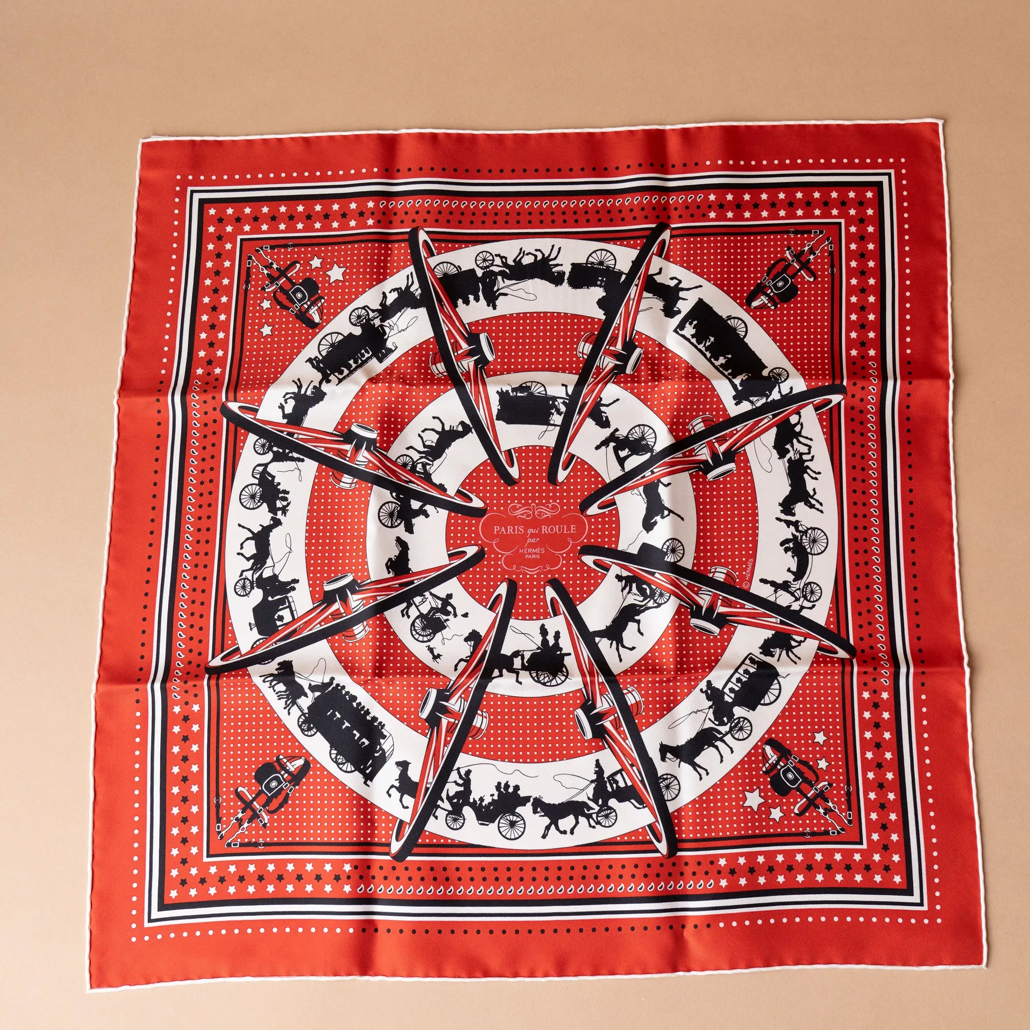Hermès Paris Qui Roule Bandana — Back View