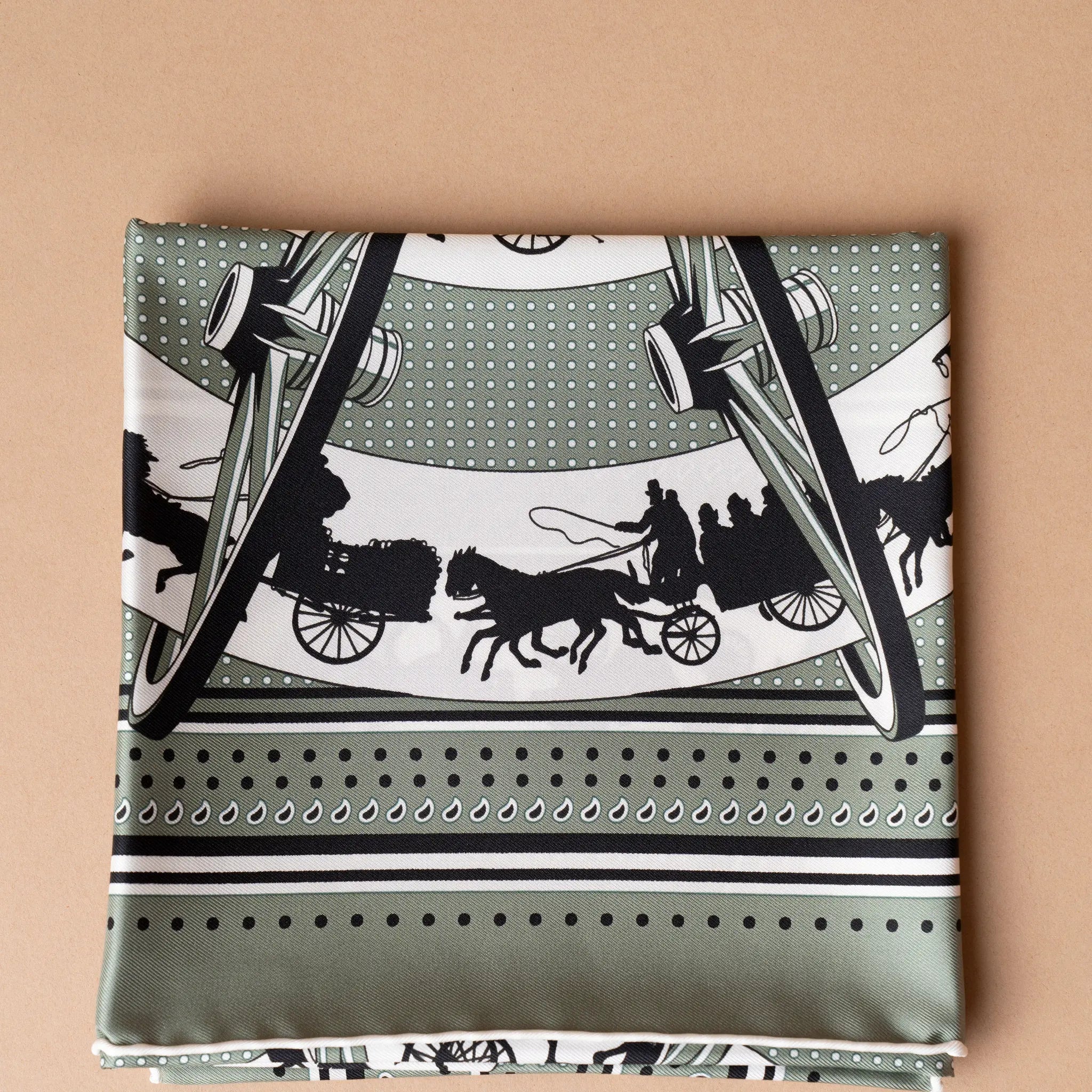 Hermès Paris Qui Roule Bandana 55 — Front View