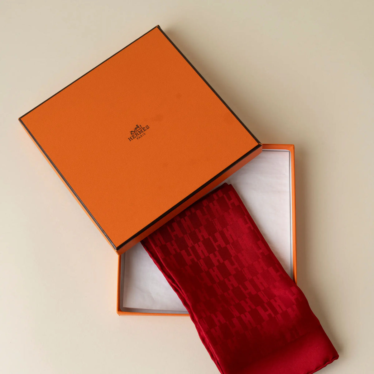 Hermès Silk Scarf — Front View
