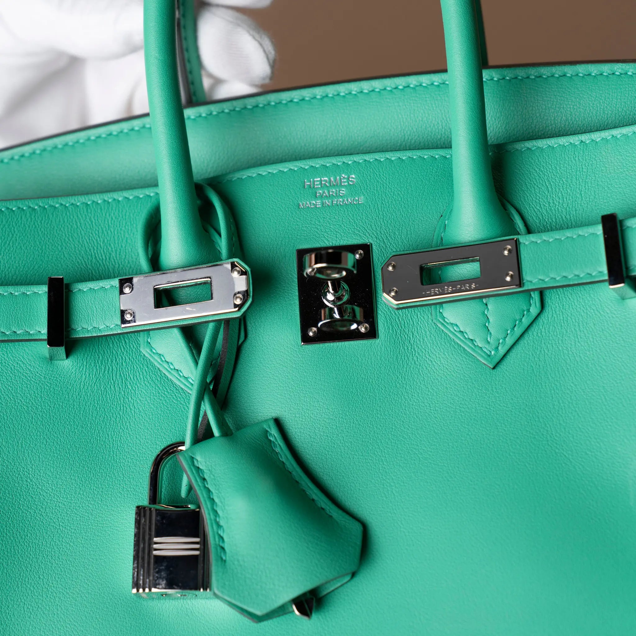Hermès Swift Birkin Retourne — Close-up Detail