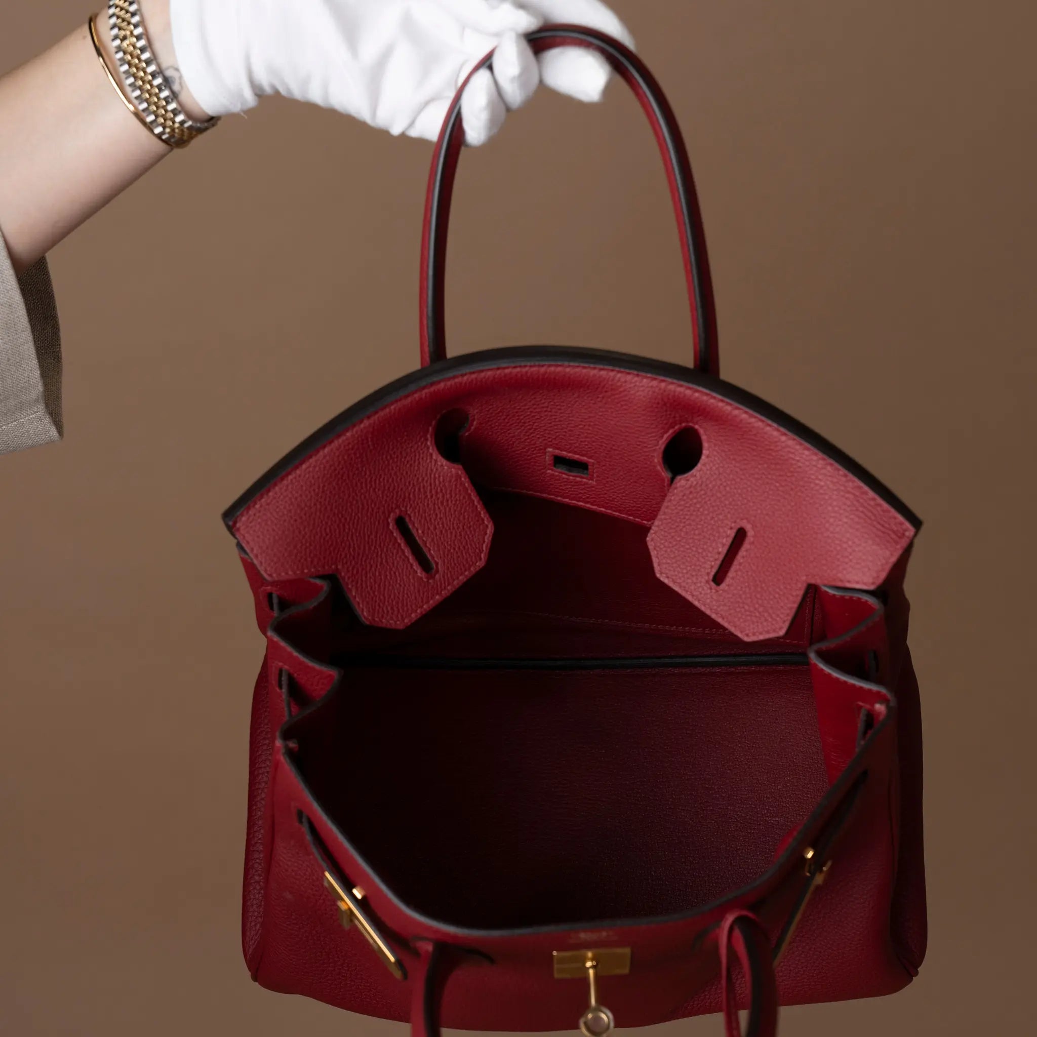 Hermès Togo Birkin Retourne 30 — Interior Detail